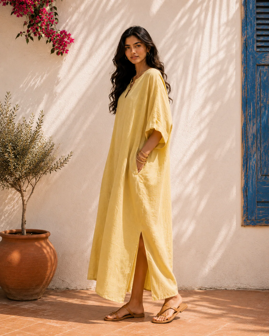 Aahista Butter Kaftan Dress - Image 2