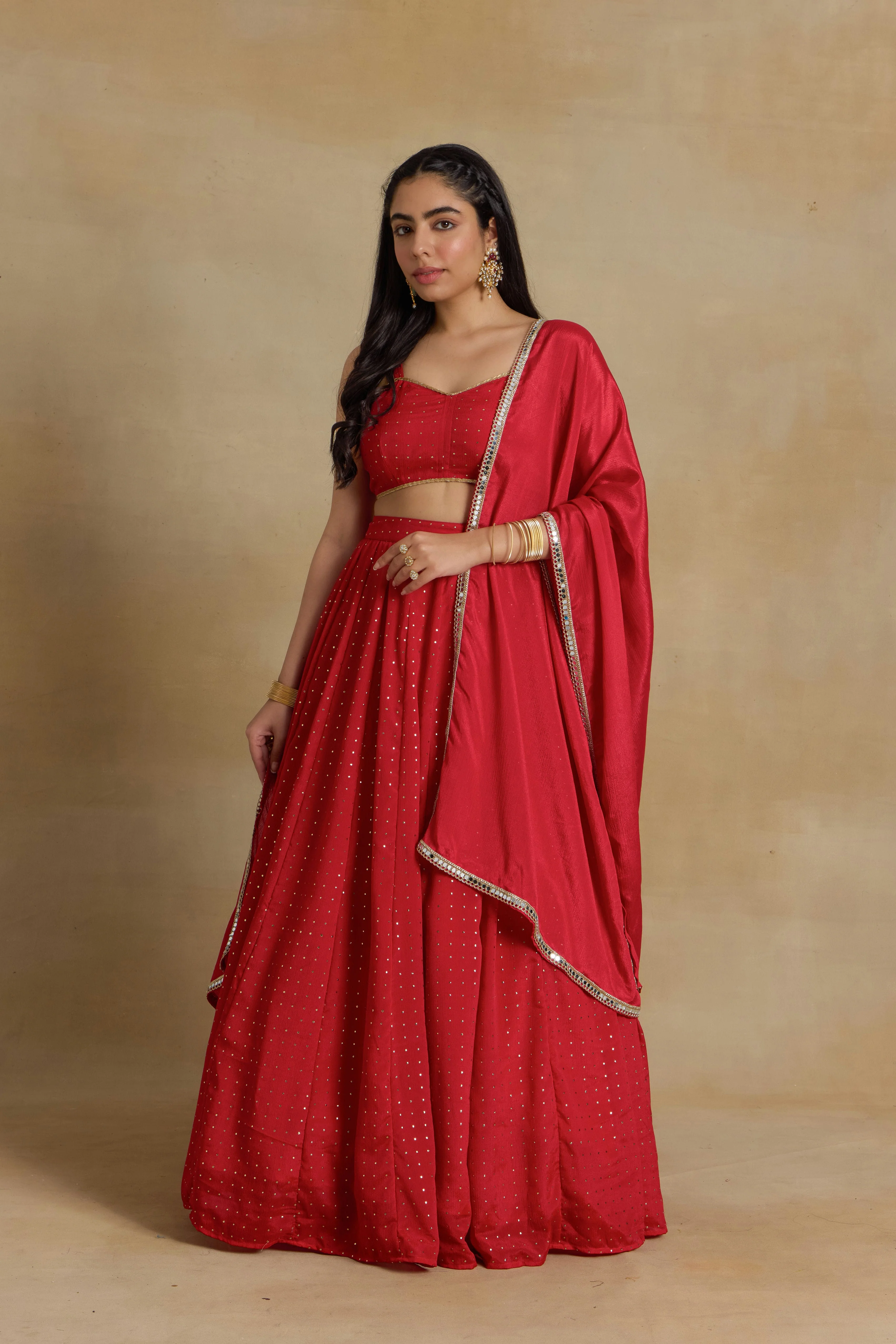 Alaya Heer Red Instaglam Lehenga Set - Image 2