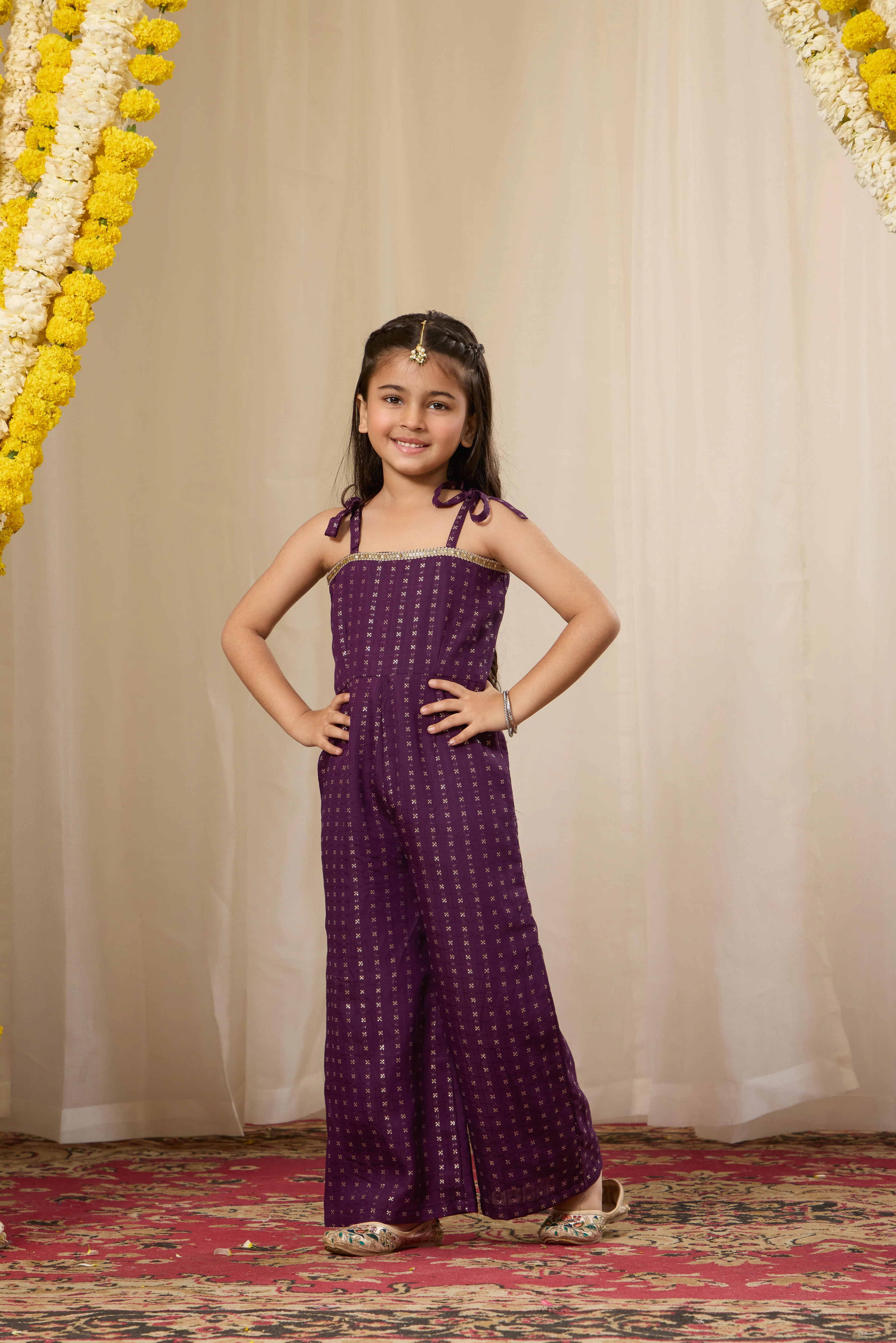 Alaya Kids Peak Purple Jumpsuit