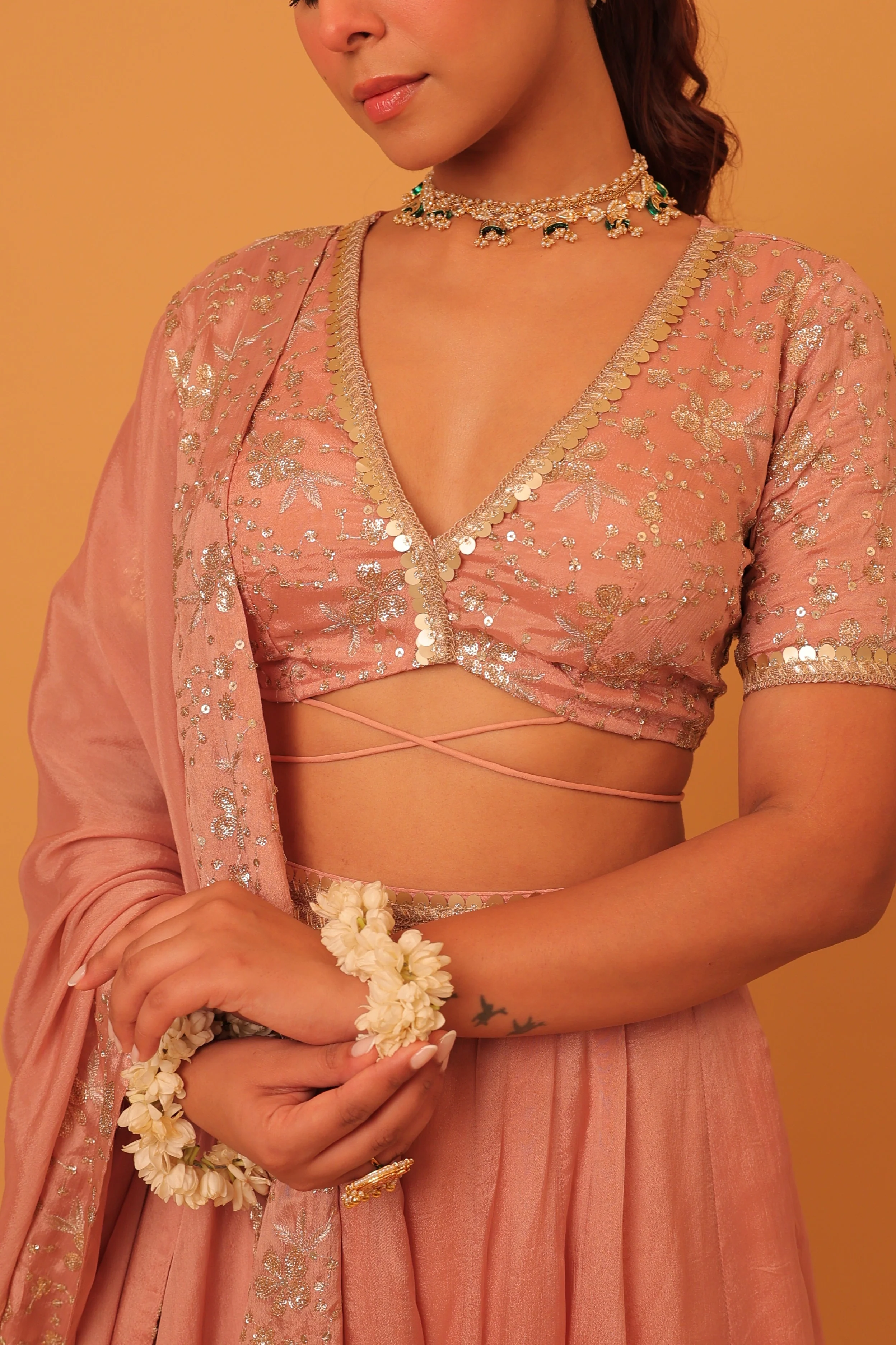 Alaya Mehfil Blush Pink Lehenga Set - Image 2