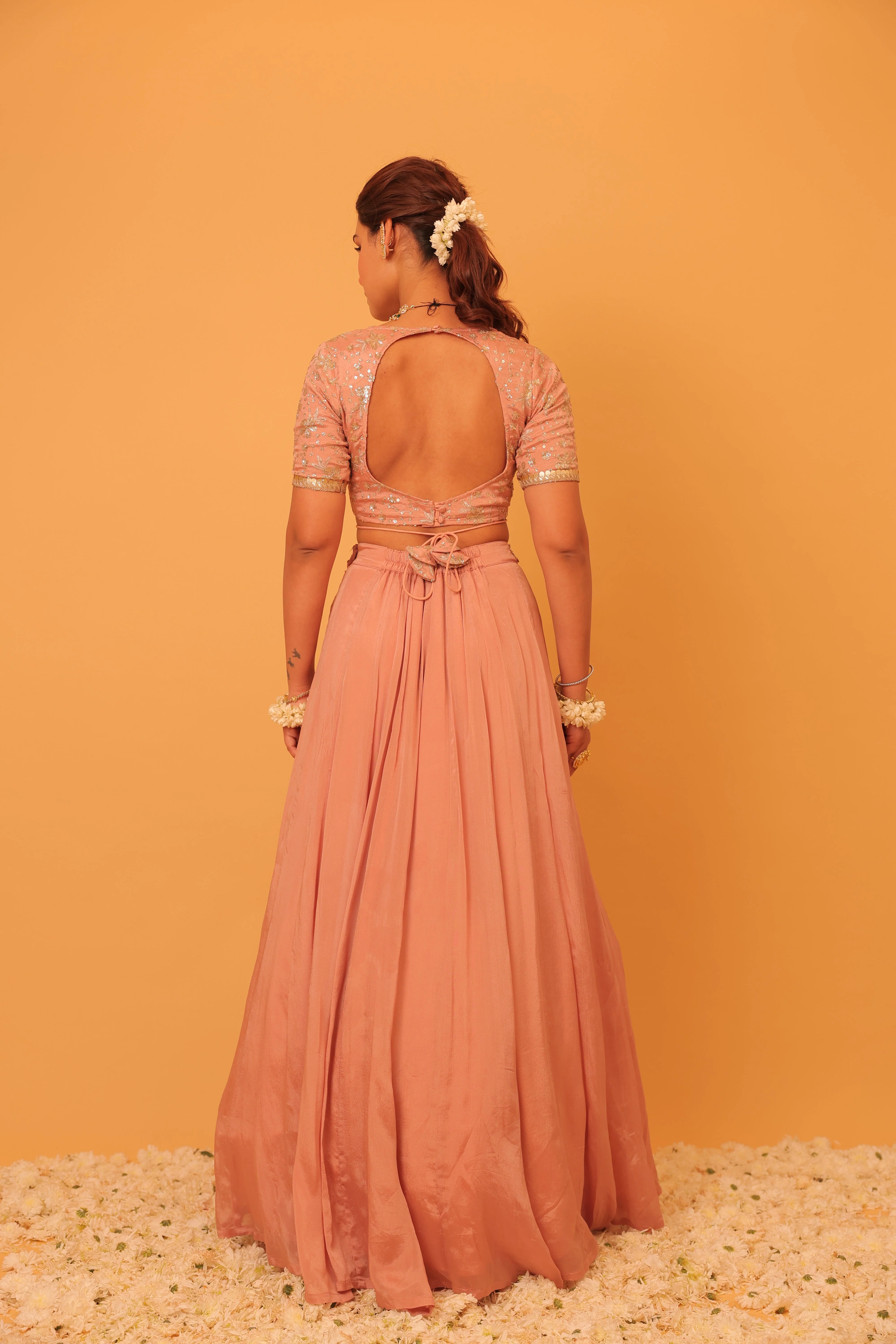 Alaya Mehfil Blush Pink Lehenga Set - Image 5