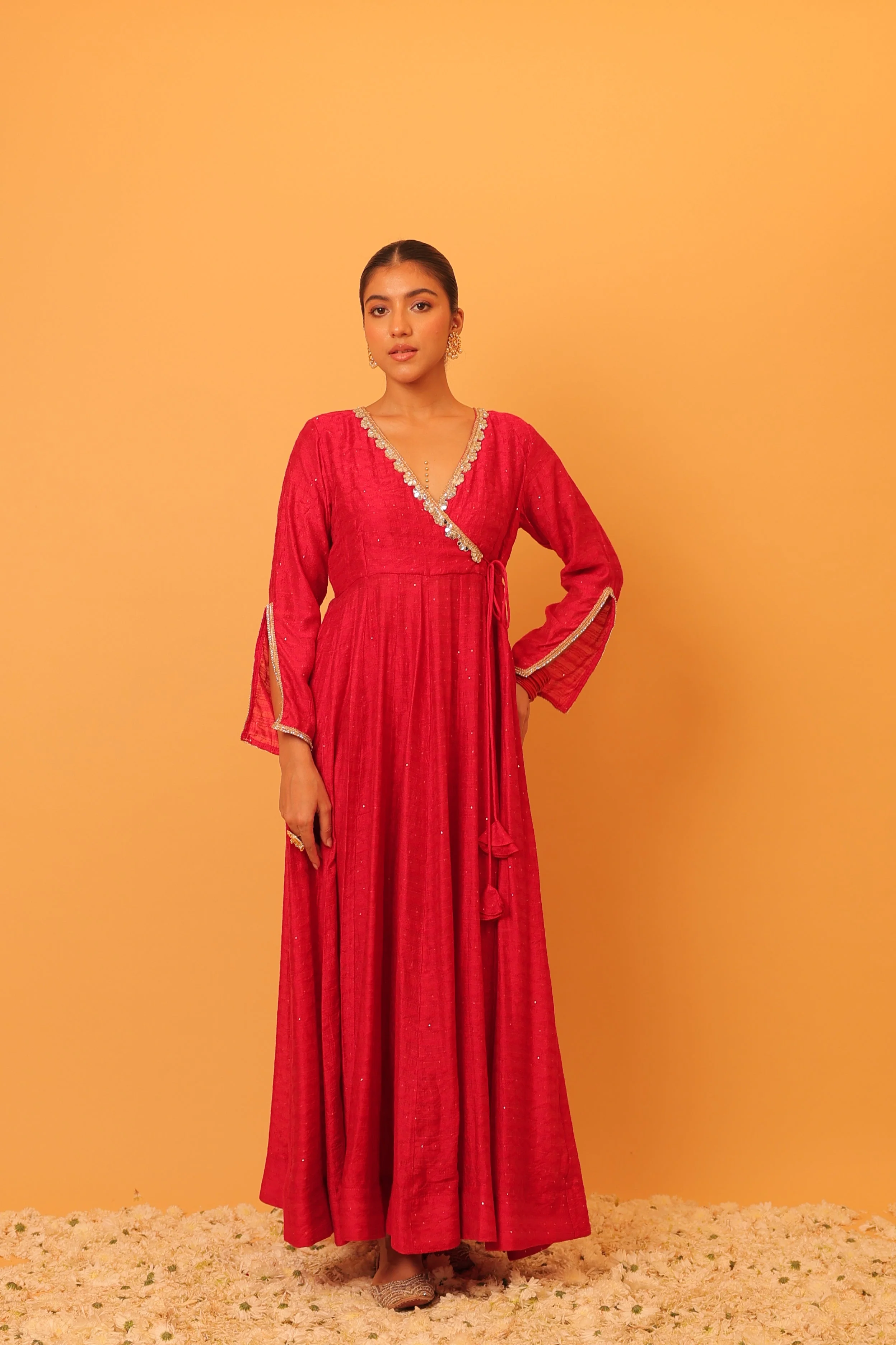 Alaya Mehfil Punch Pink Anarkali Set - Image 4