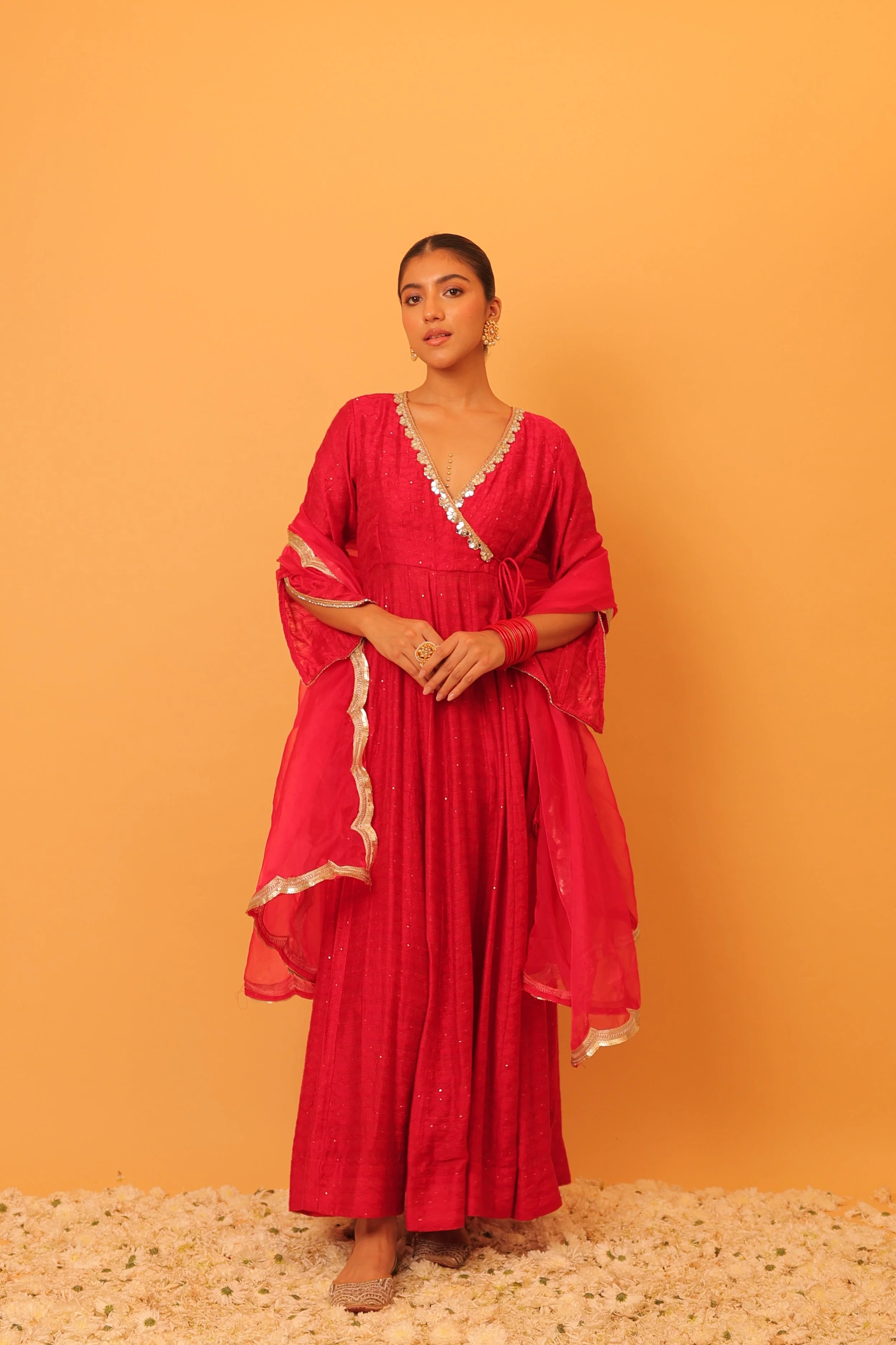 Alaya Mehfil Punch Pink Anarkali Set - Image 6