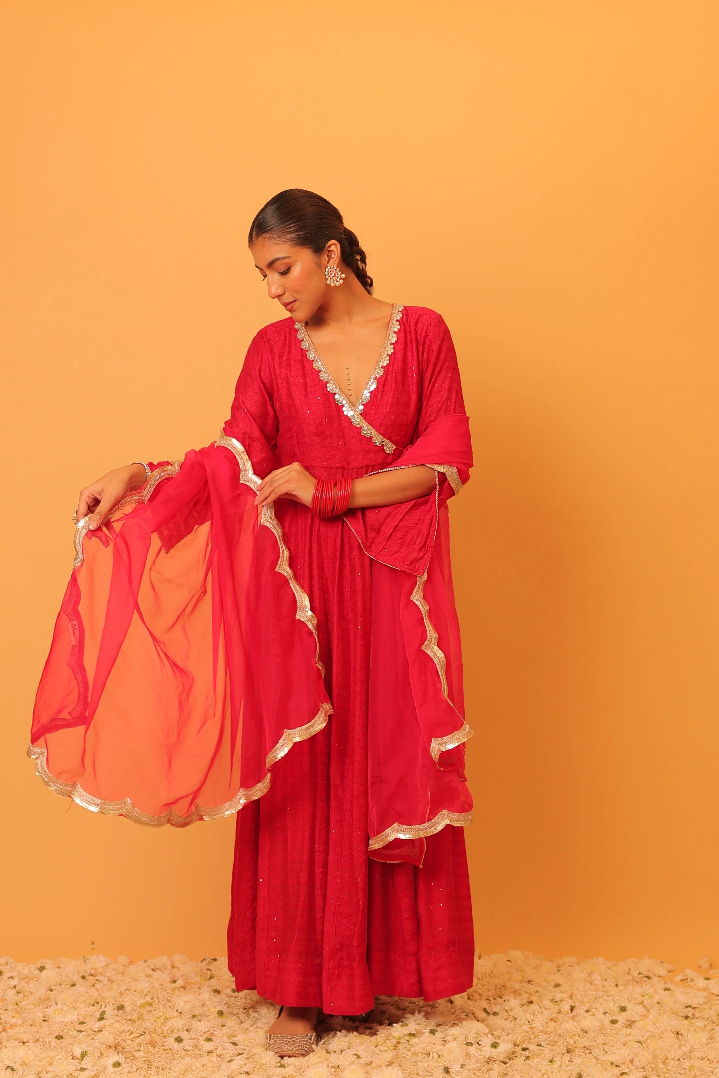Alaya Mehfil Punch Pink Anarkali Set - Image 7