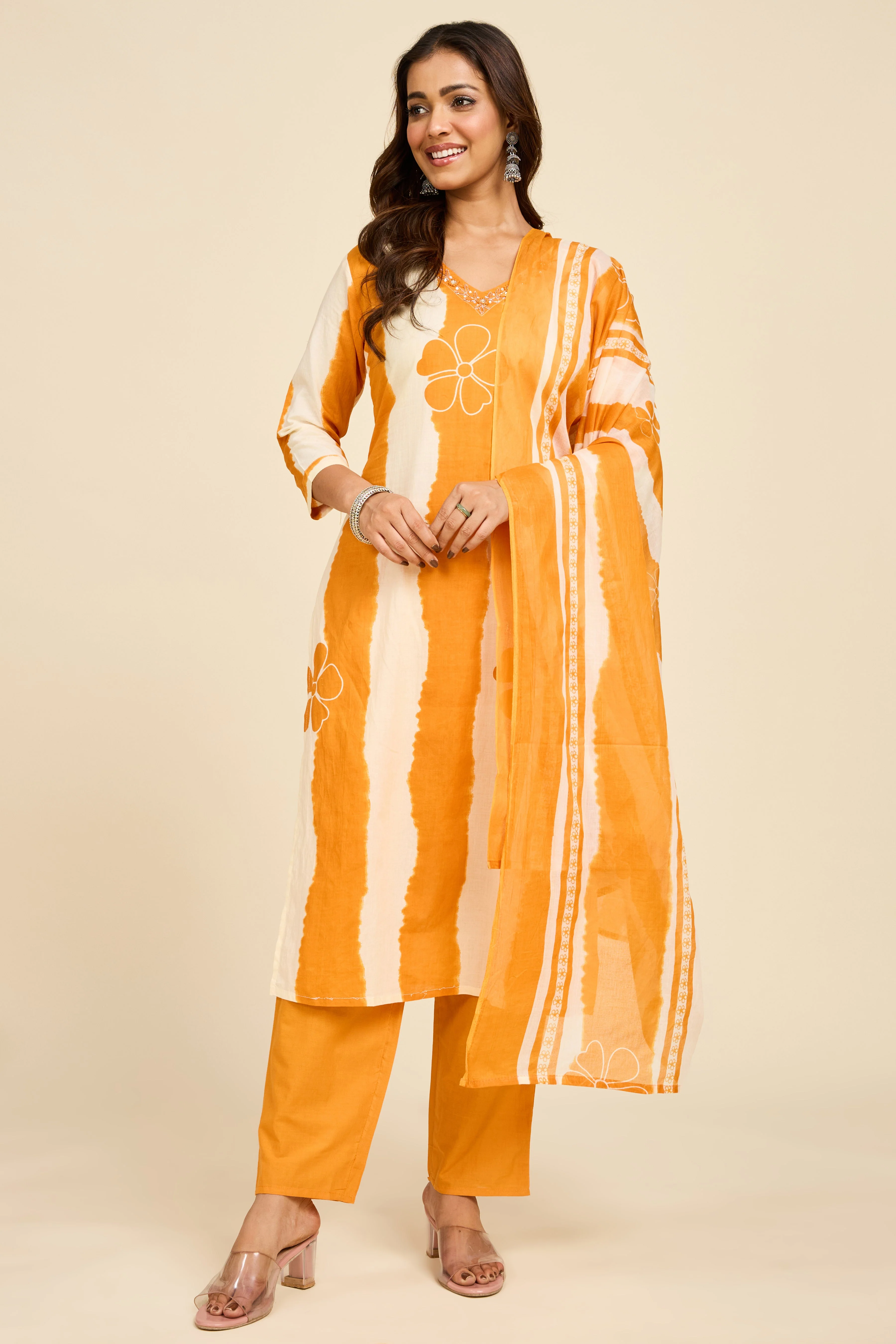 Amber Stripe Kurta Set