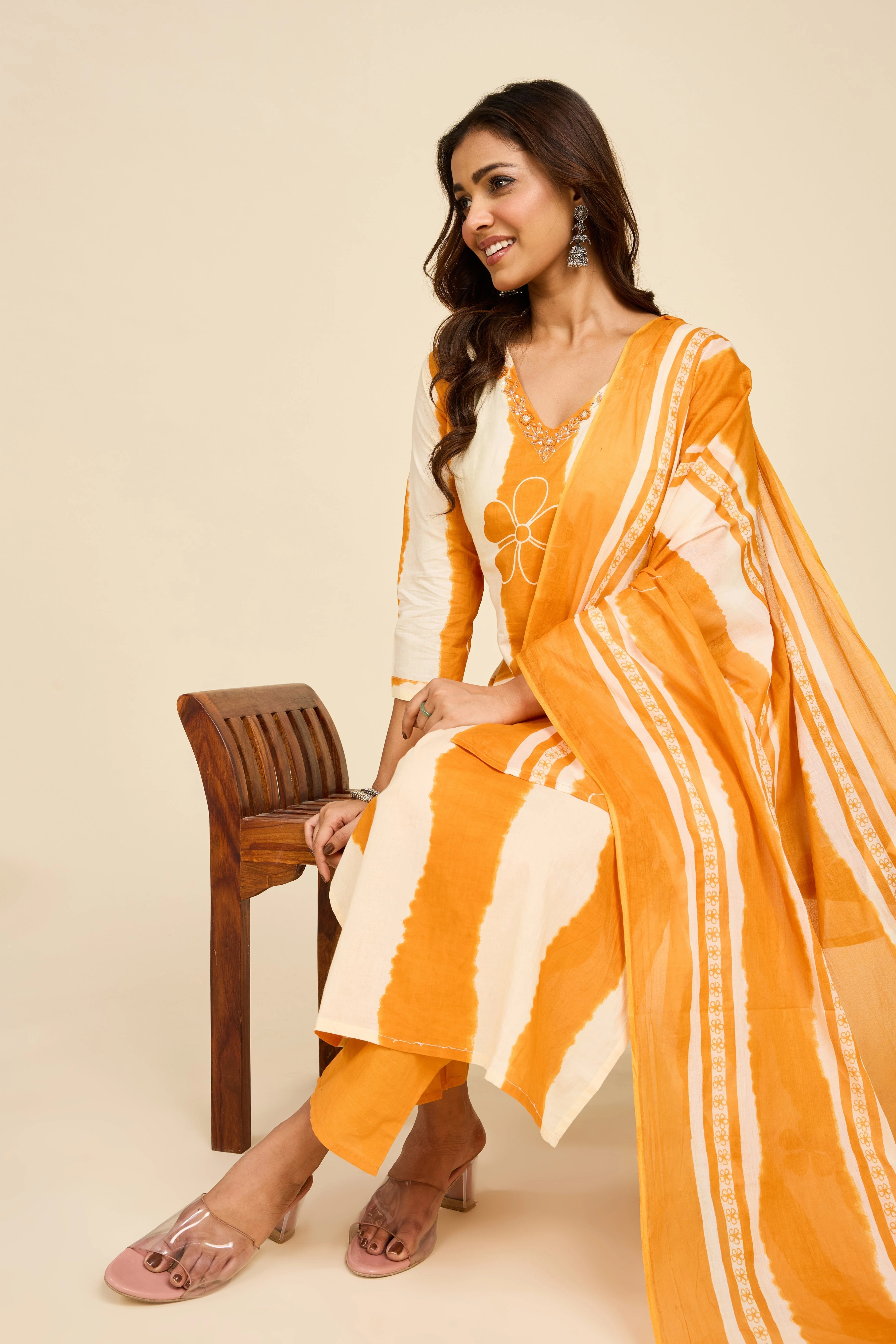 Amber Stripe Kurta Set - Image 5