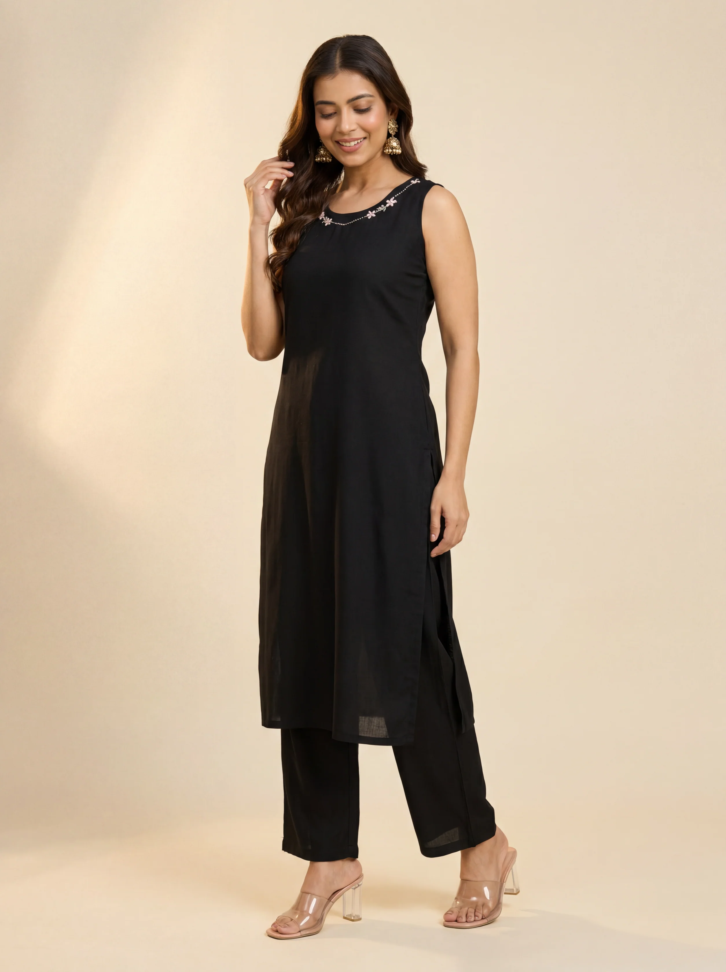 Alaya Select Black Blossom Kurta Set - Image 5