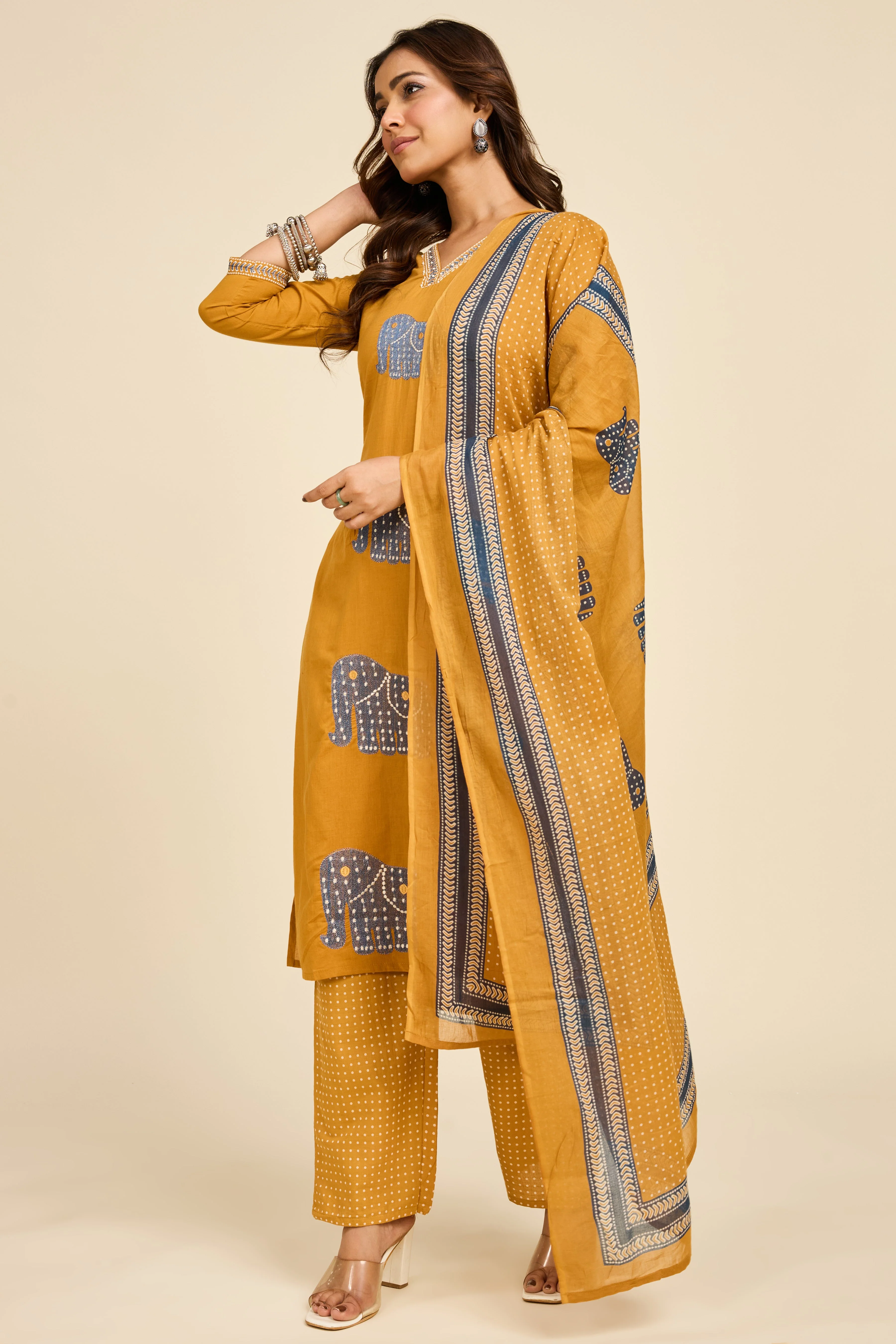 Alaya Select Caravan Embroidered Kurta Set - Image 4