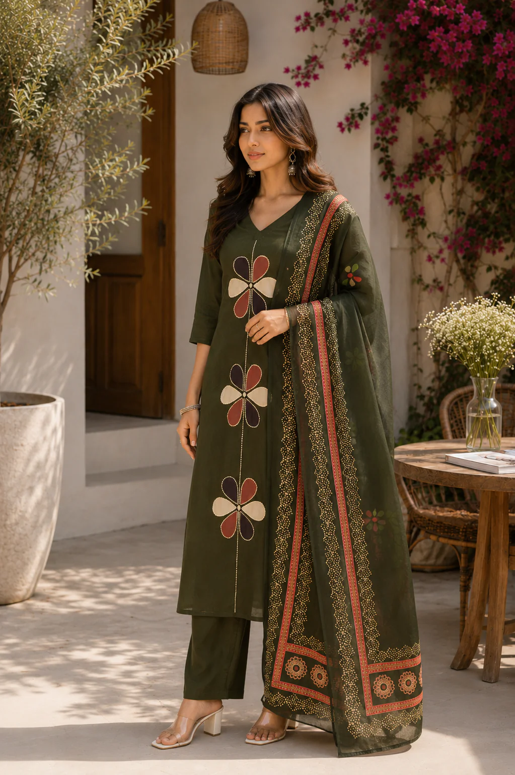 Alaya Select Forest Green Kurta Set