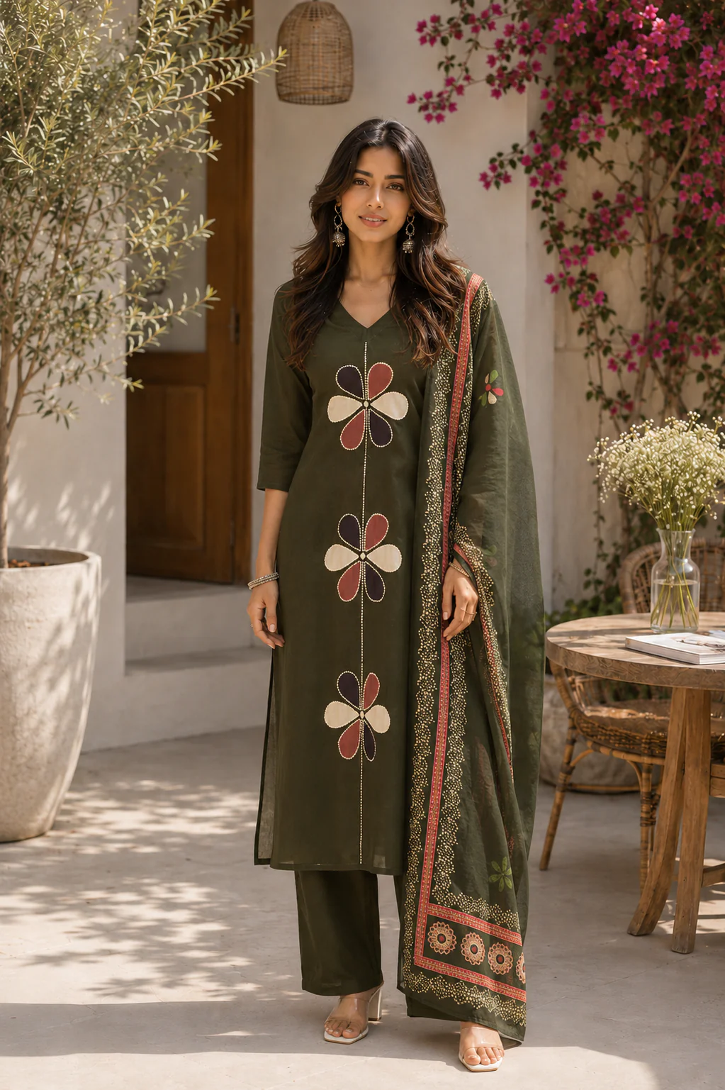 Alaya Select Forest Green Kurta Set - Image 2