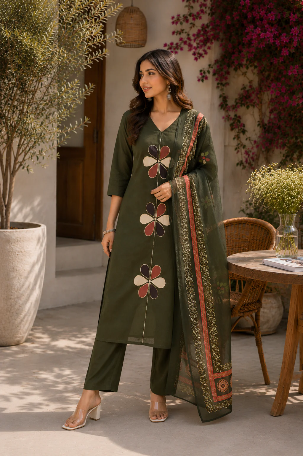 Alaya Select Forest Green Kurta Set - Image 4