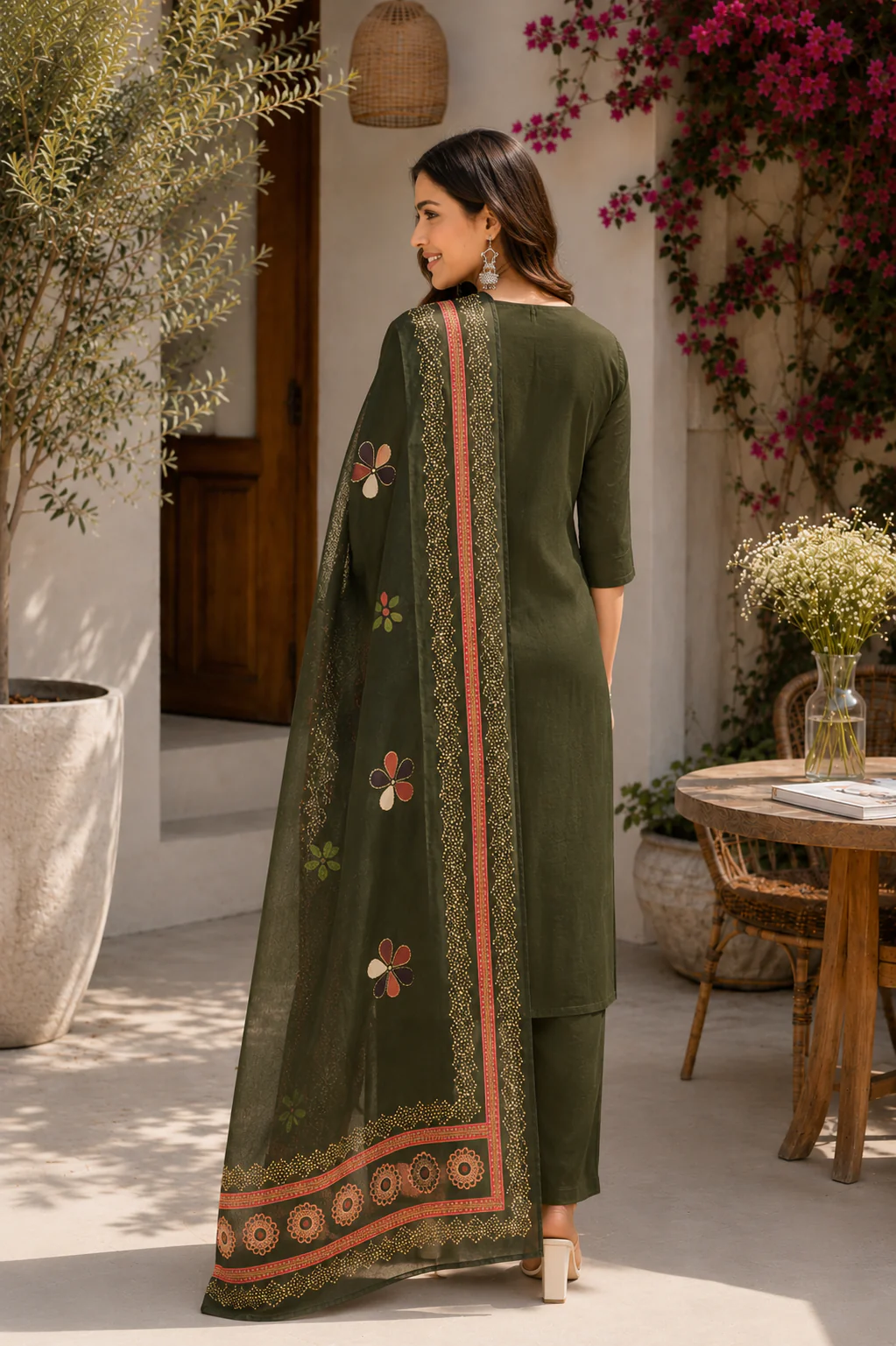 Alaya Select Forest Green Kurta Set - Image 5