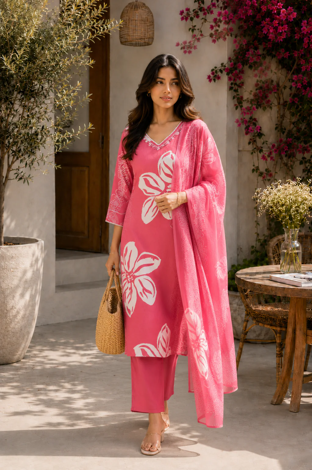 Alaya Select Raspberry Blossom Kurta Set - Image 2