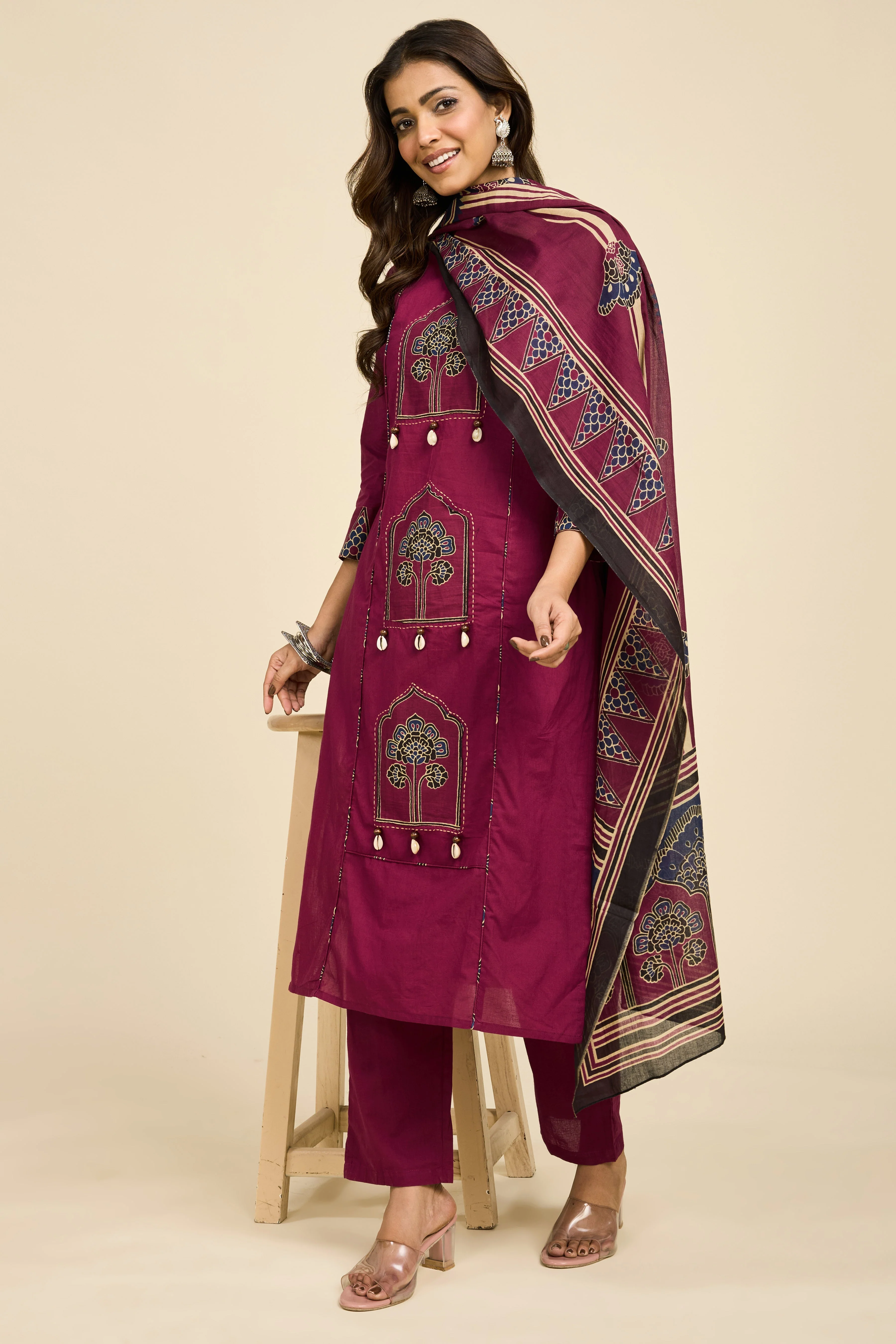 Alaya Select Wine Heritage Kurta Set - Image 3