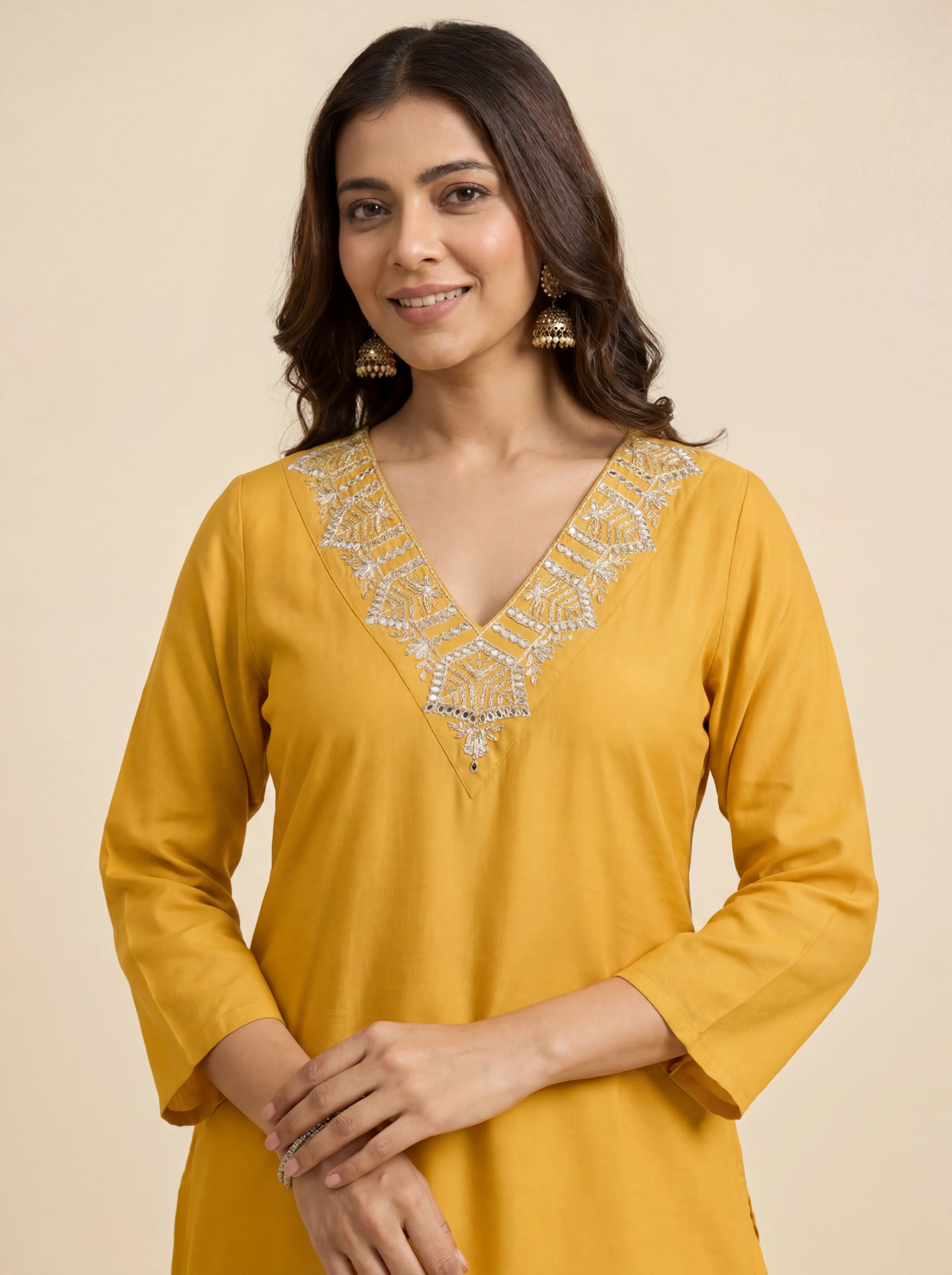 Alaya Select Yellow Zari Kurta Set - Image 2