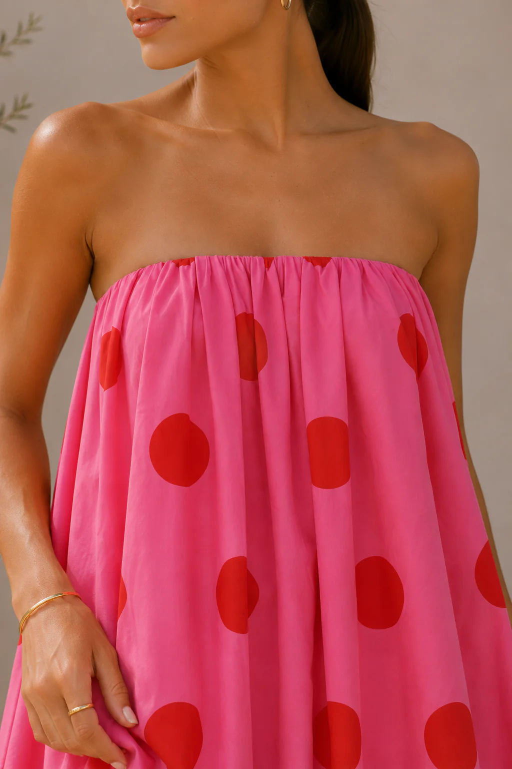 Amalfi Polka Bubble Short Dress - Image 3