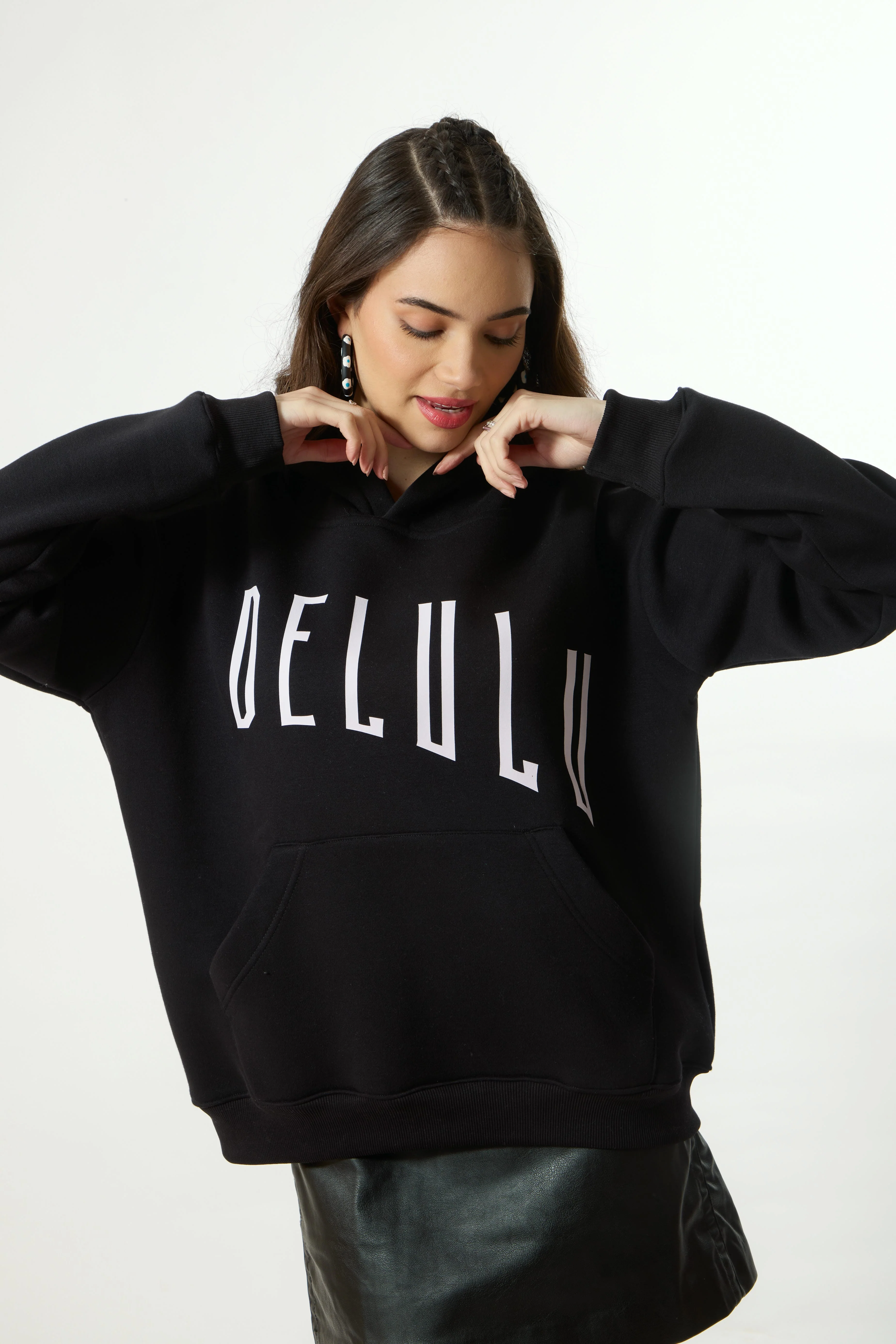 “DELULU” Premium Oversized Hoodie - Image 3