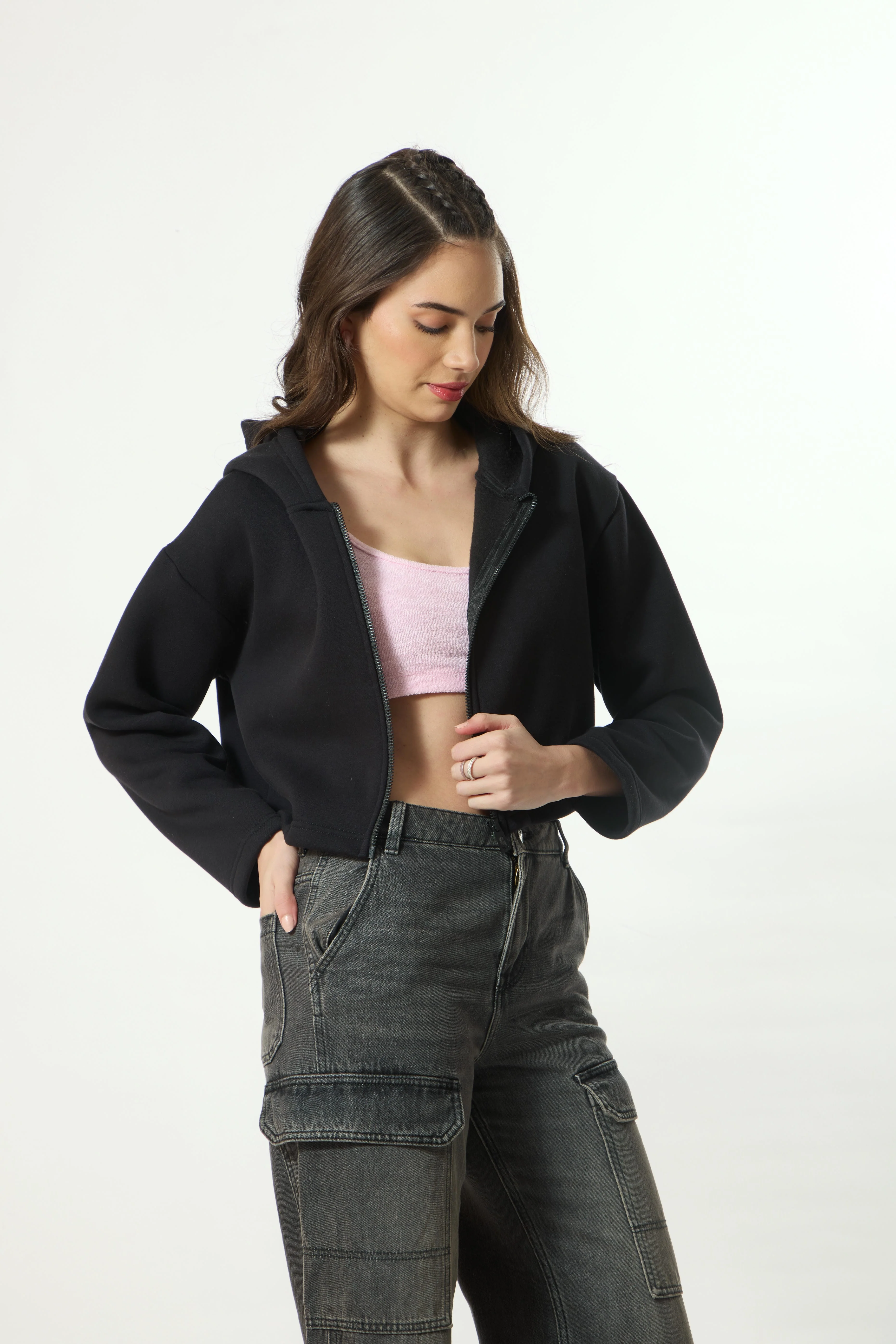 “EMOTIONALLY EXHAUSTED” Crop Hoodie - Image 5