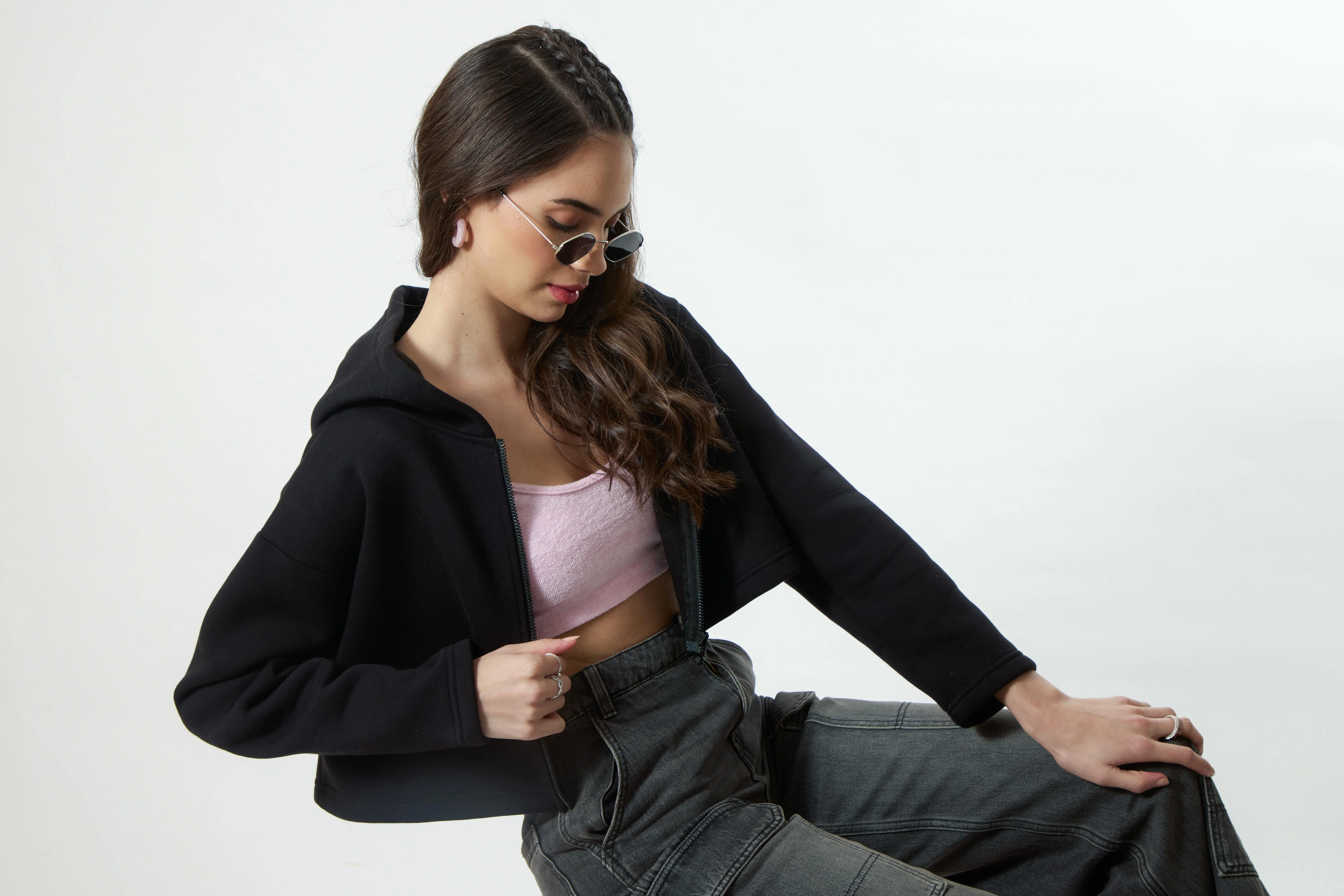 “EMOTIONALLY EXHAUSTED” Crop Hoodie - Image 9