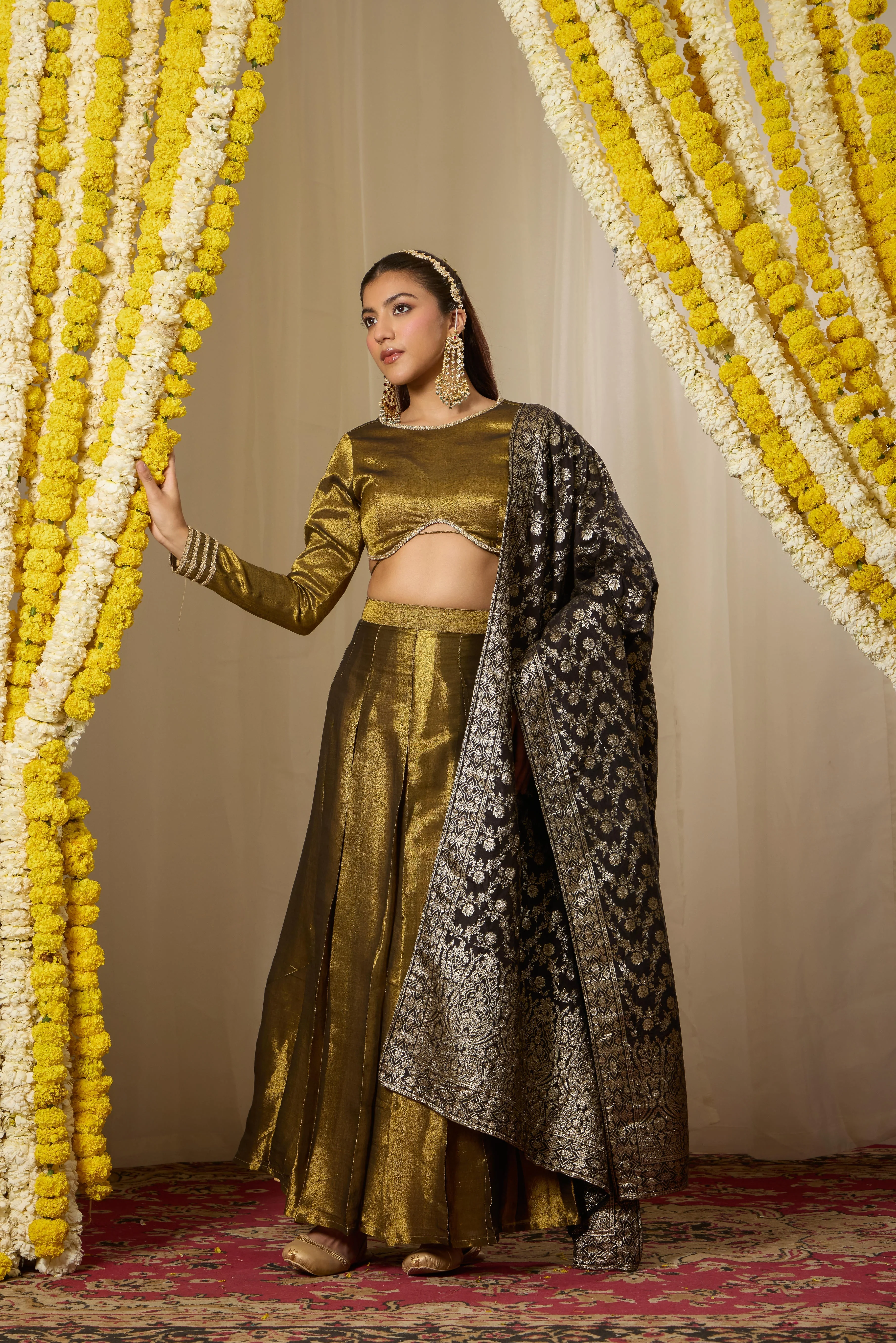 Malang Antique Gold Lehenga Set - Image 2