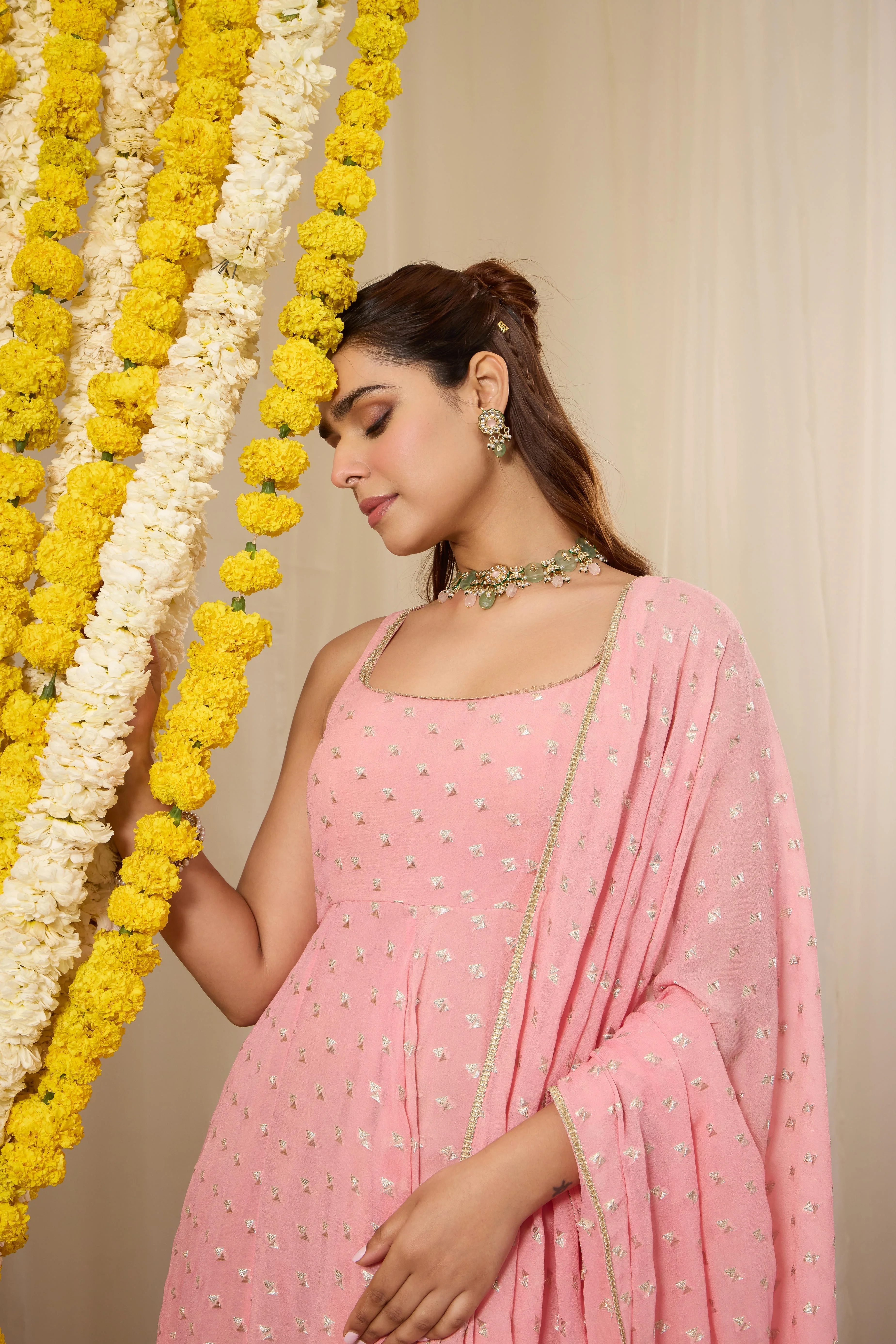 Malang Candy Pink Anarkali Set - Image 5