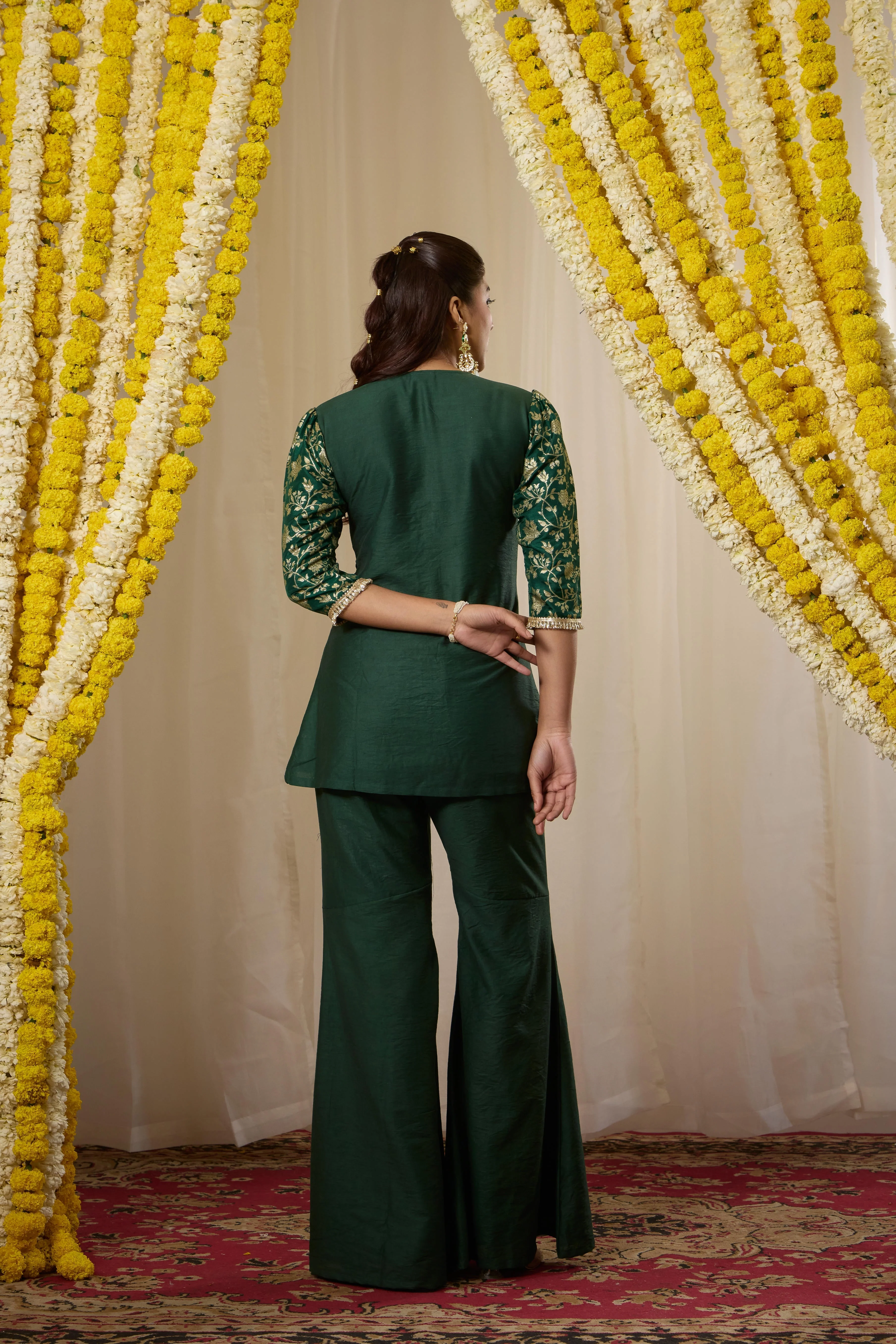 Malang Deep Emerald Kurta Set - Image 5