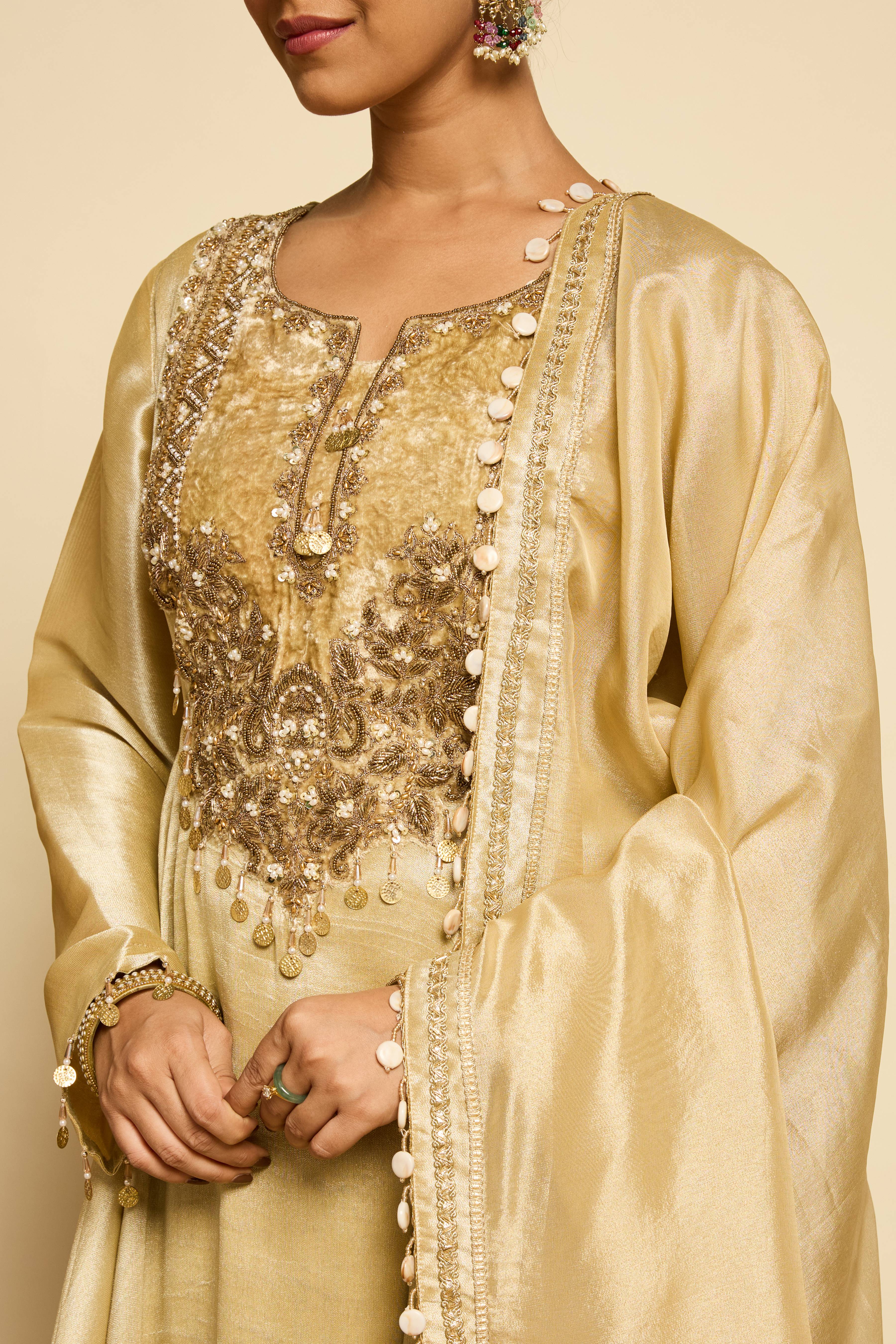 Malang Gold Anarkali Set - Image 3
