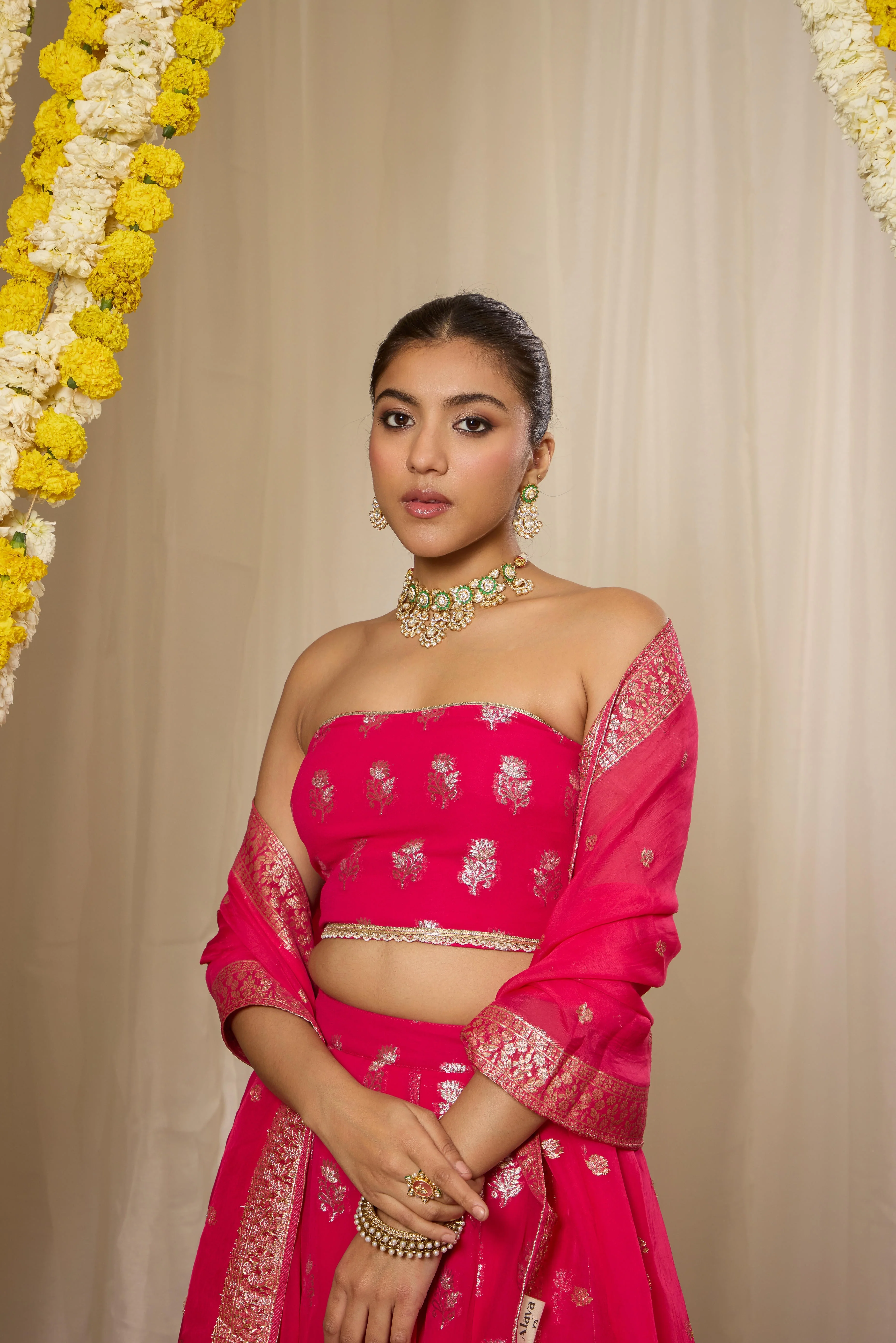 Malang Rich Fuchsia Pink Lehenga Set - Image 4