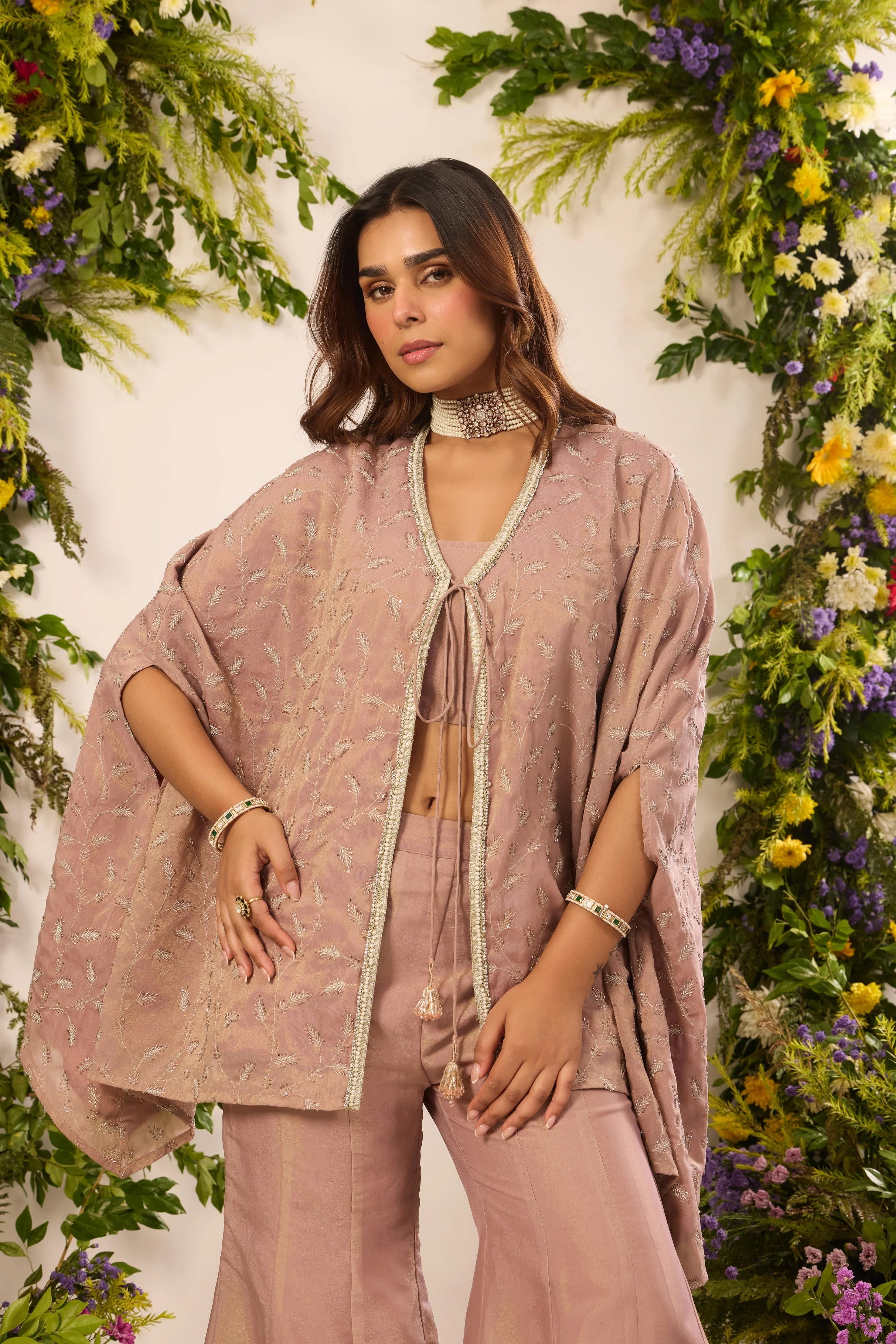 Mastaani Dusty Rose Cape Set - Image 10