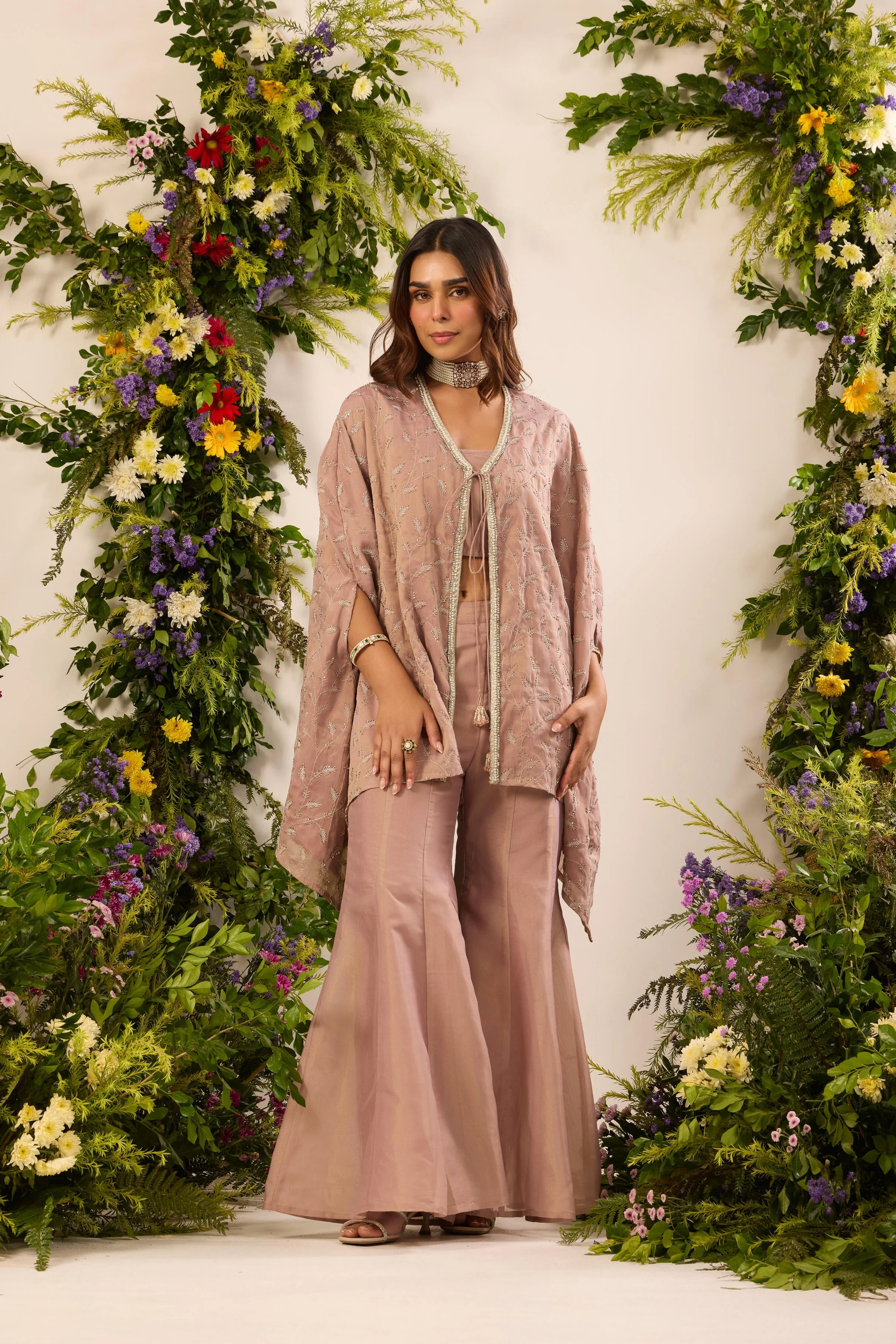 Mastaani Dusty Rose Cape Set - Image 2