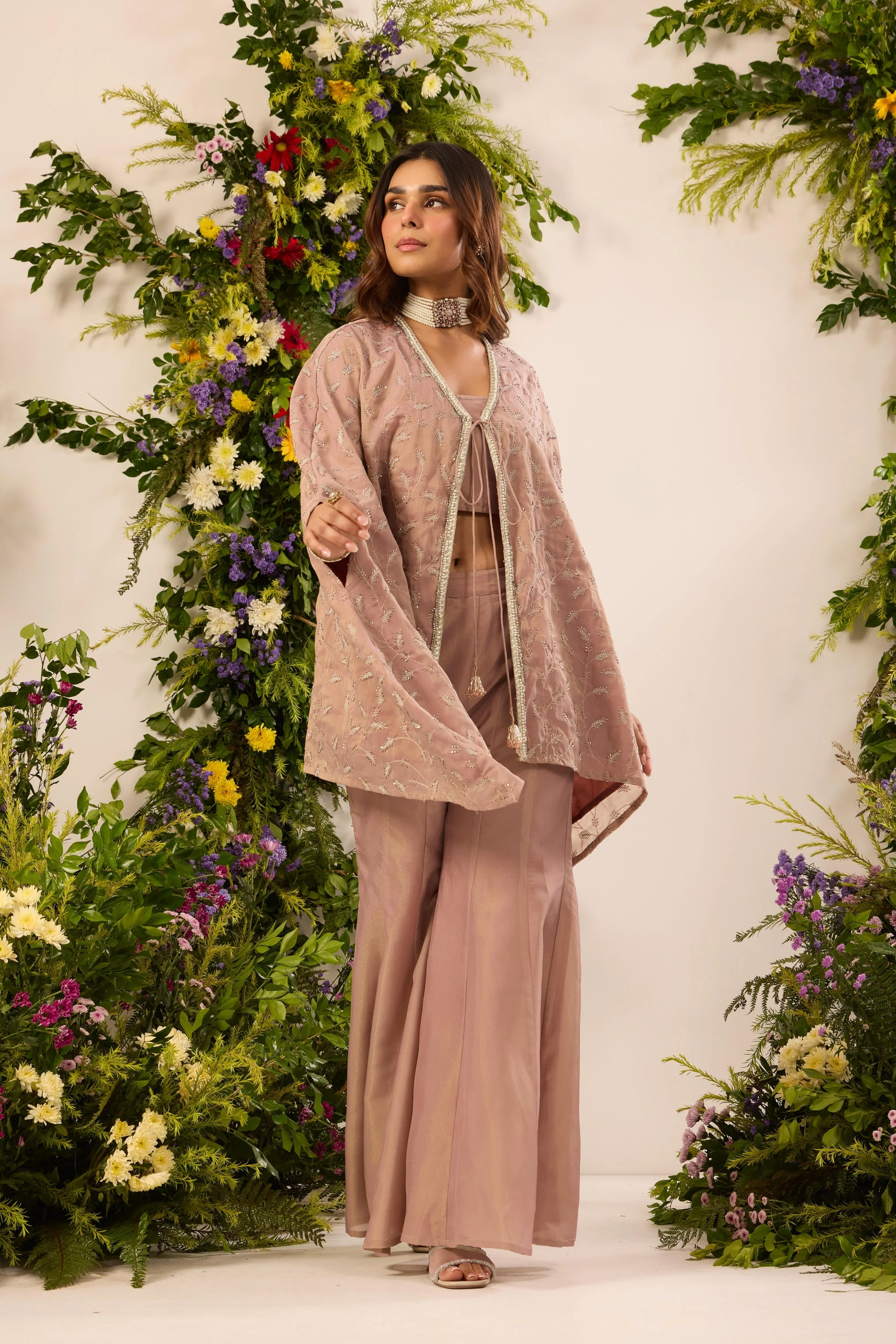 Mastaani Dusty Rose Cape Set - Image 4