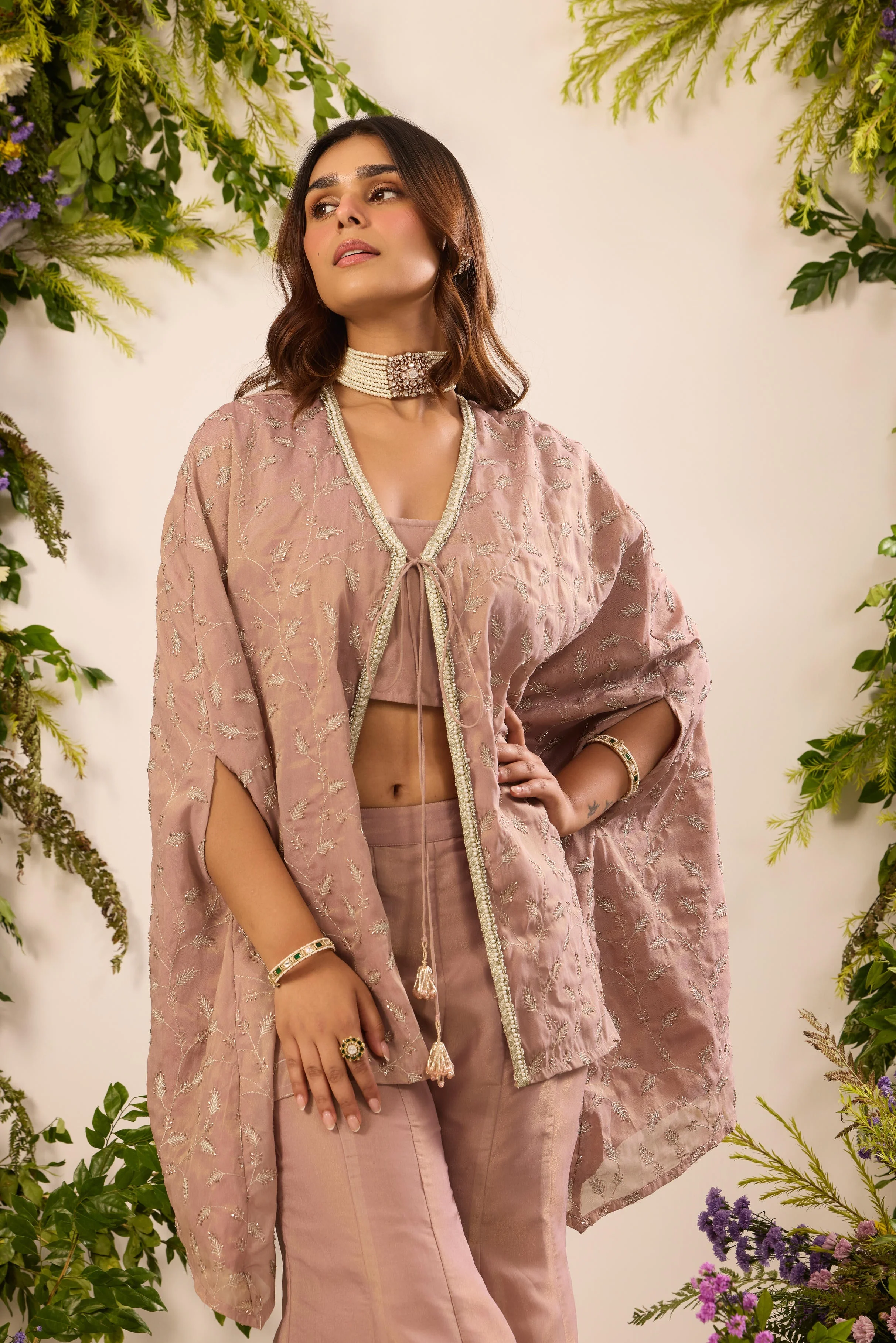 Mastaani Dusty Rose Cape Set - Image 9