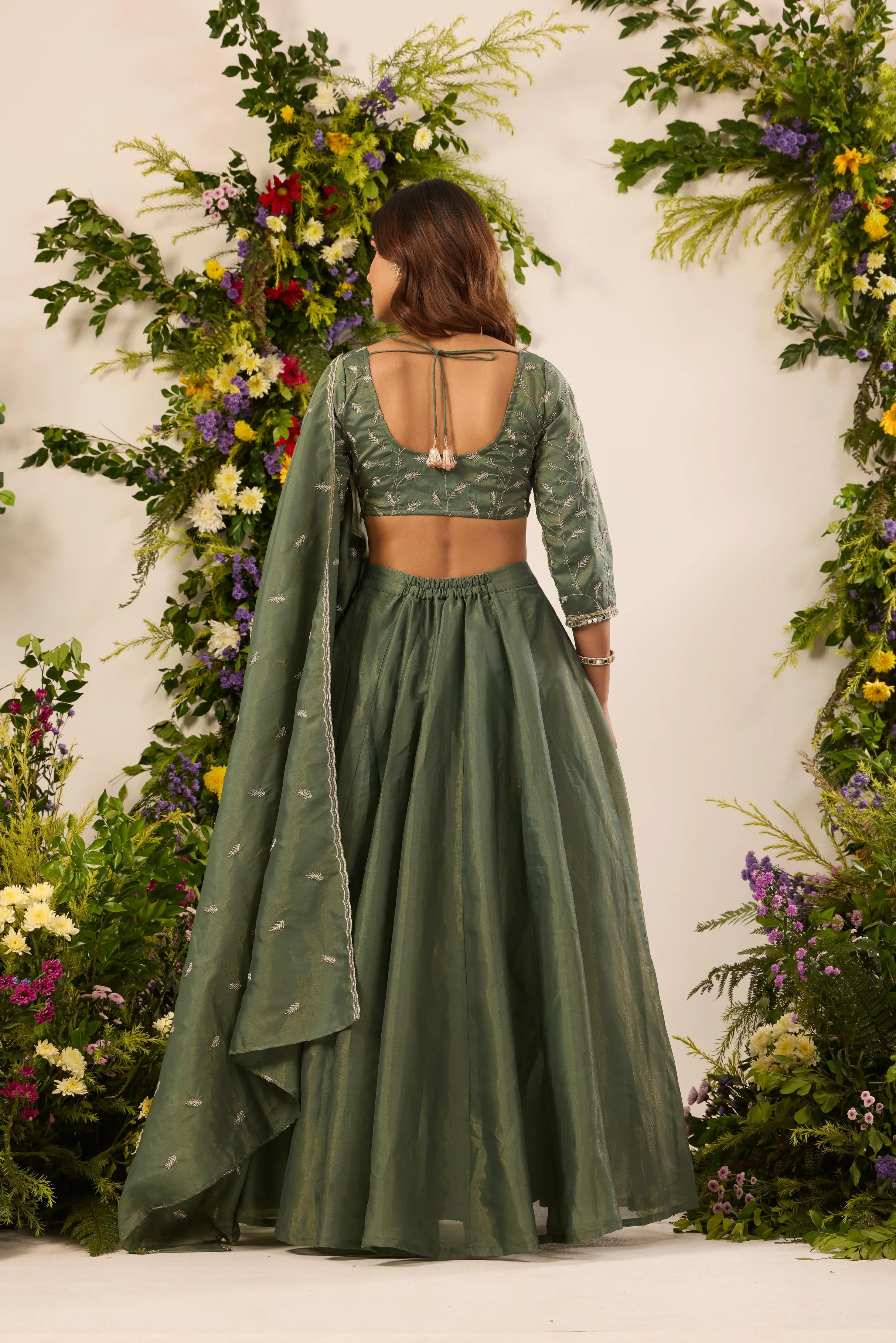 Mastaani Fern Green Lehenga Set - Image 2