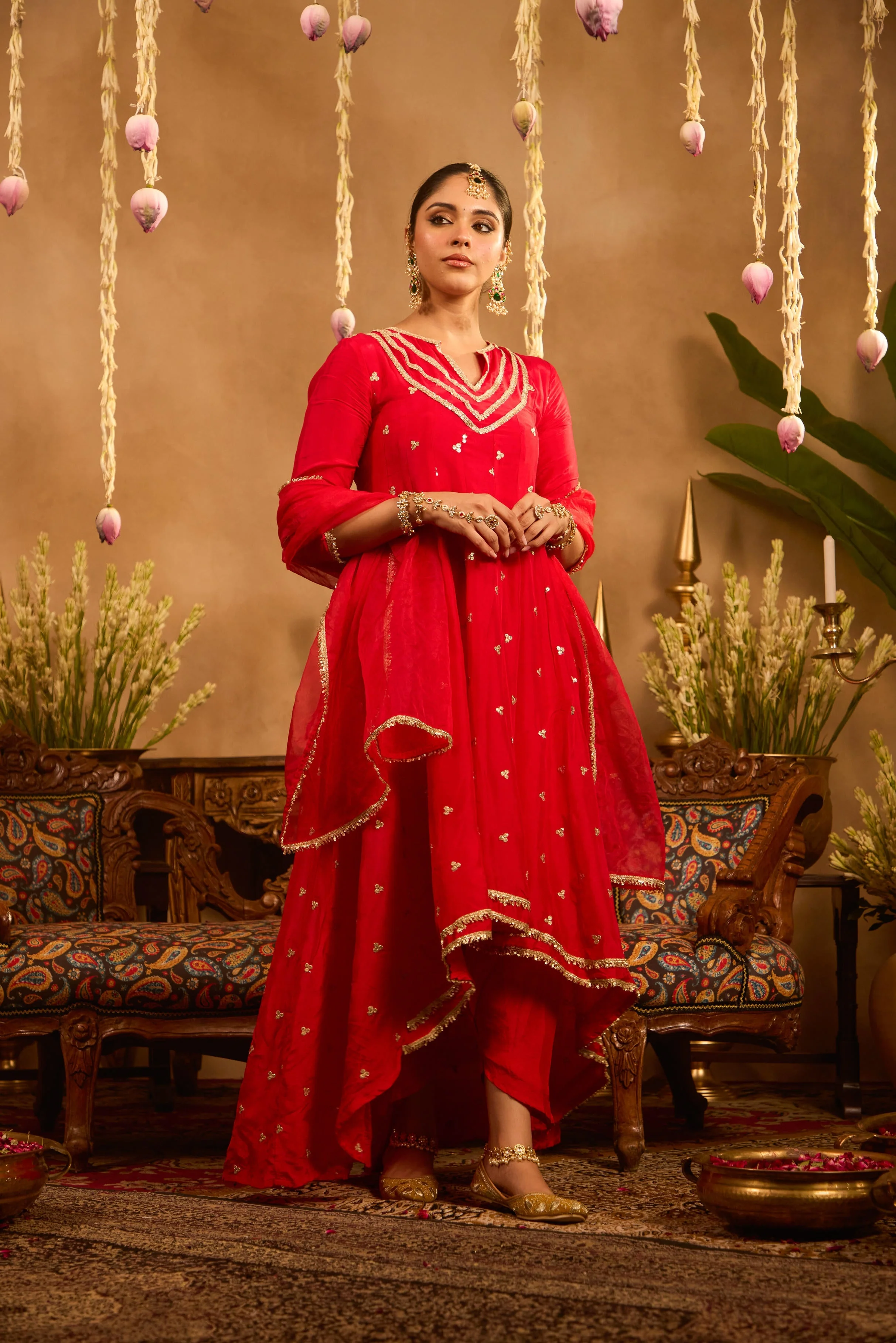 Mastaani Heer Red Anarkali Set - Image 4