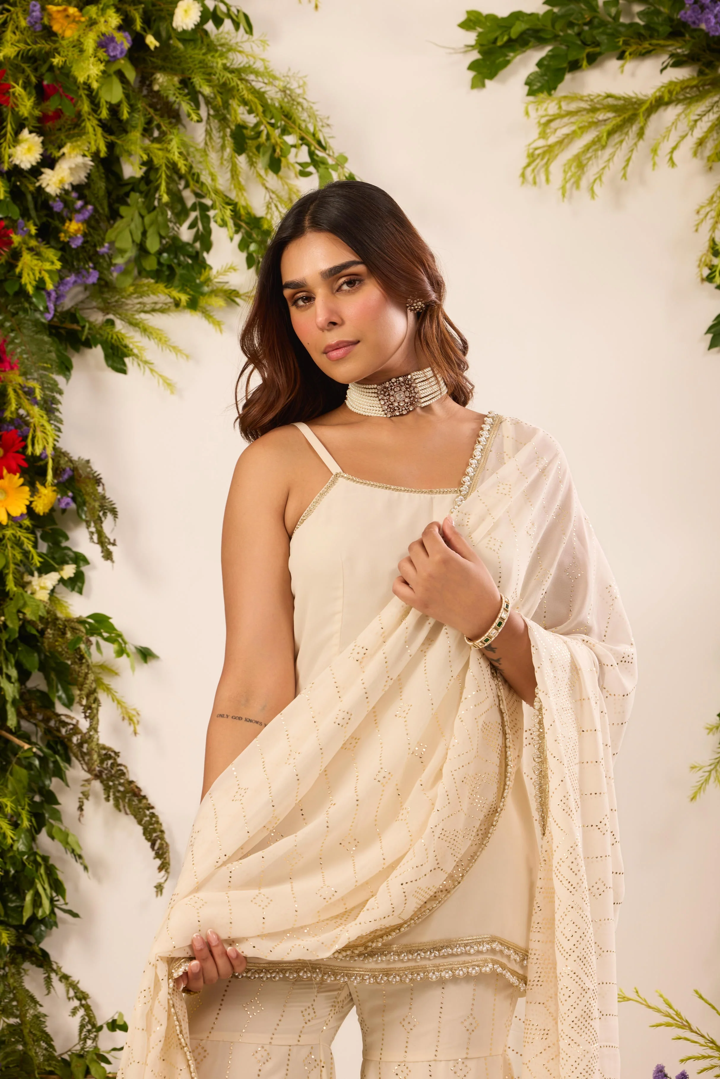 Mastaani Ivory Glow Cami Kurta Set - Image 5