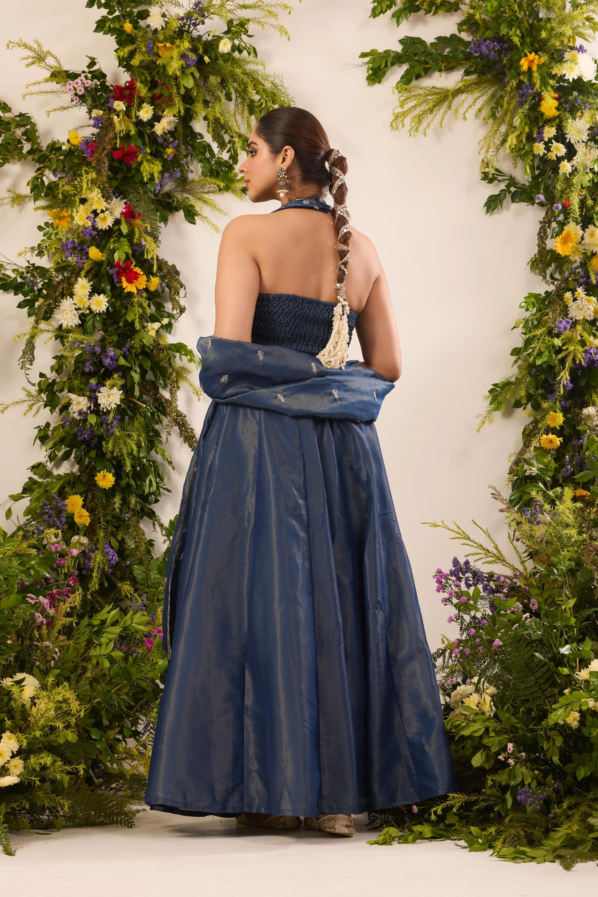 Mastaani Midnight Blue Majestic Lehenga Set - Image 5