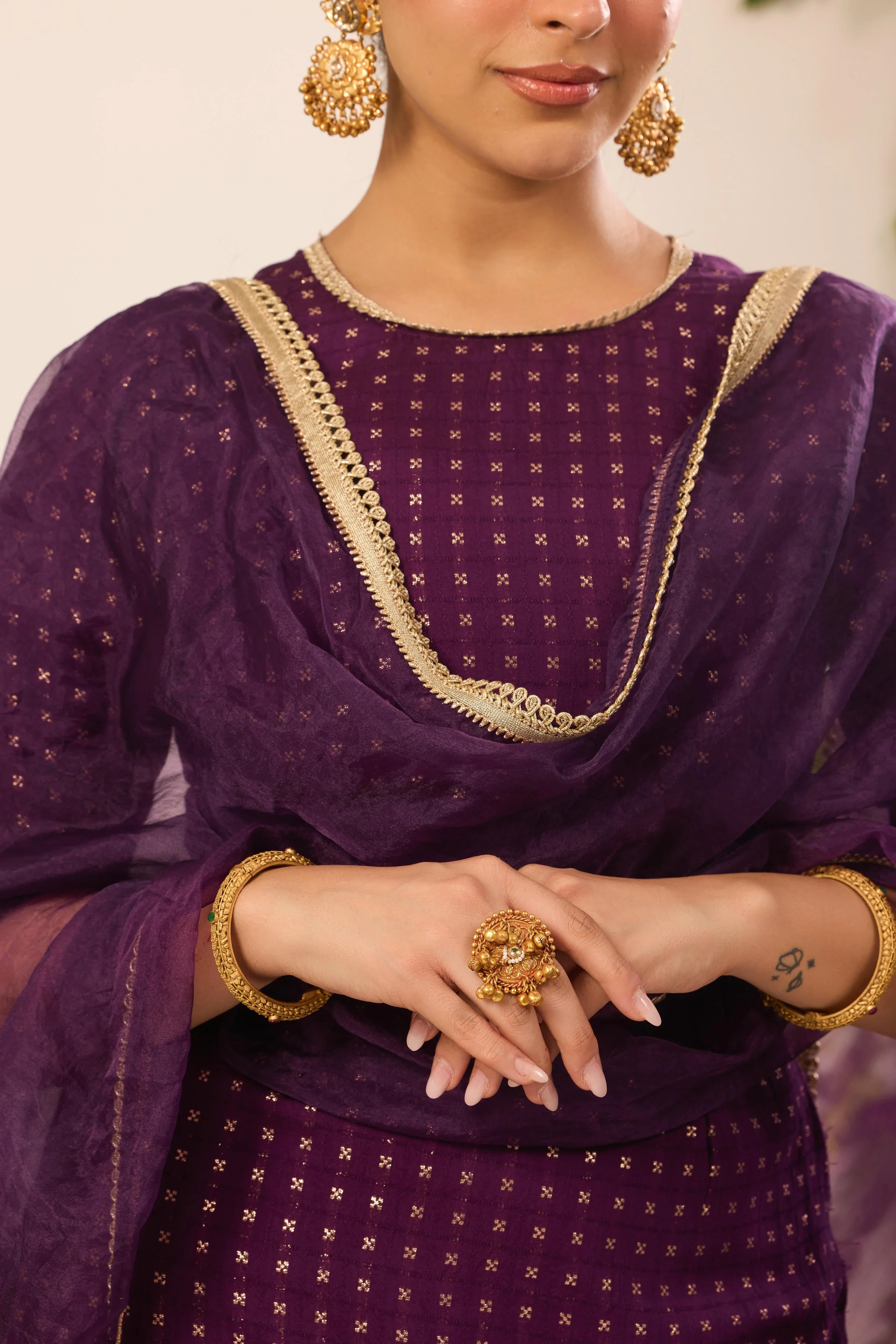 Mastaani Peak Purple Kurta Set - Image 4