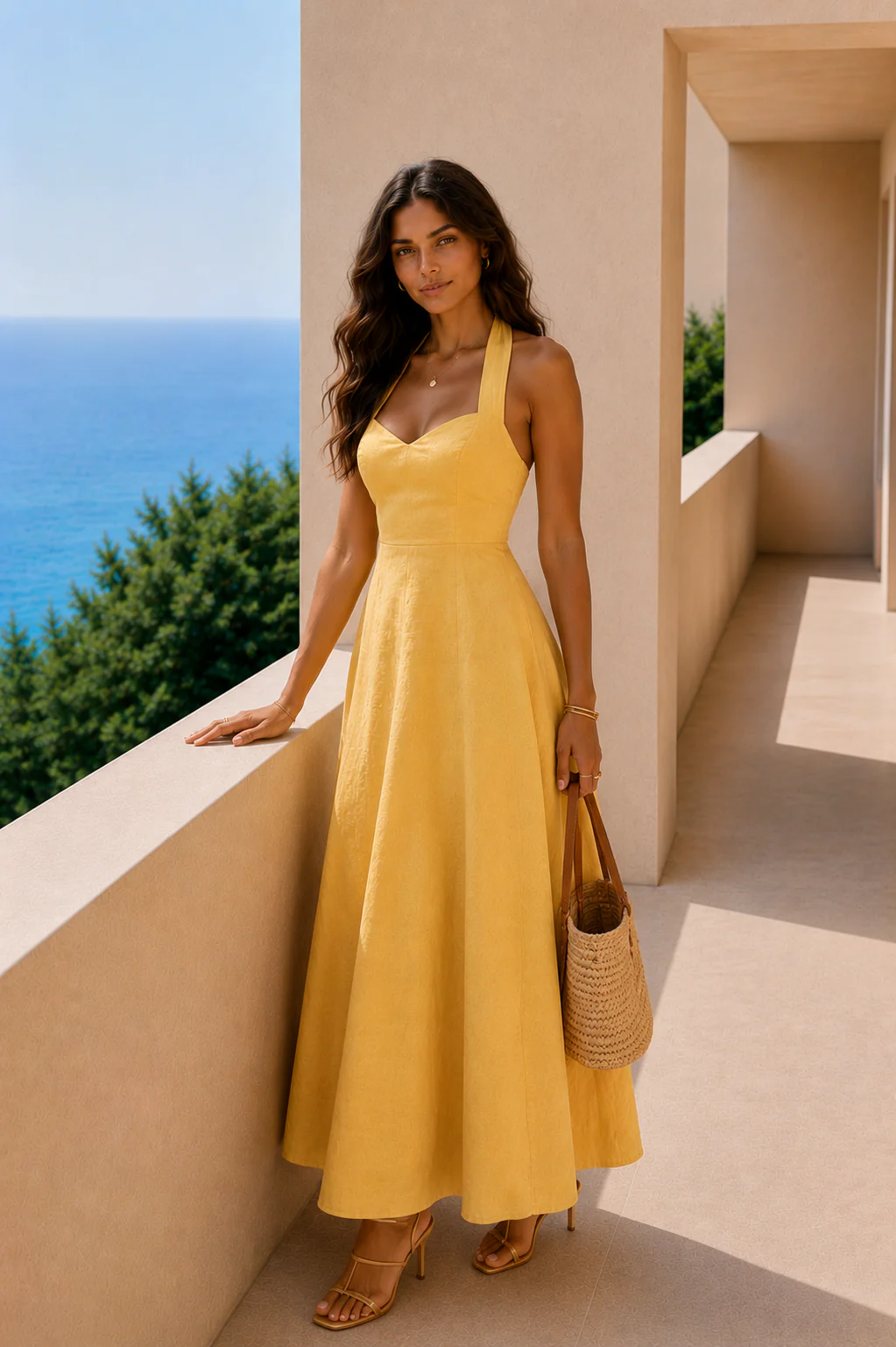 Tokyo Saffron Halter Dress - Image 5