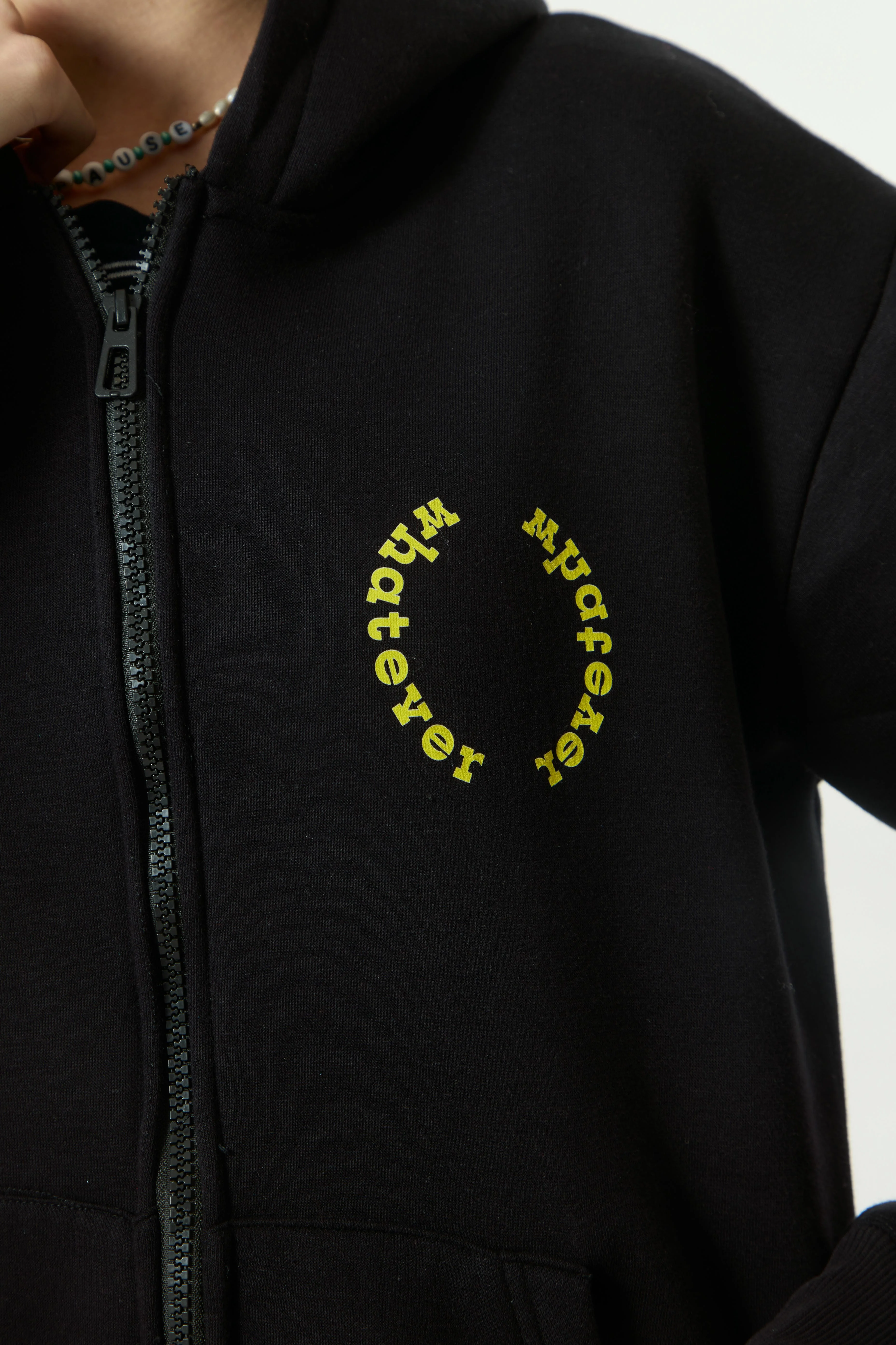 “WHATEVER SMILEY” Premium Oversized Hoodie - Image 2