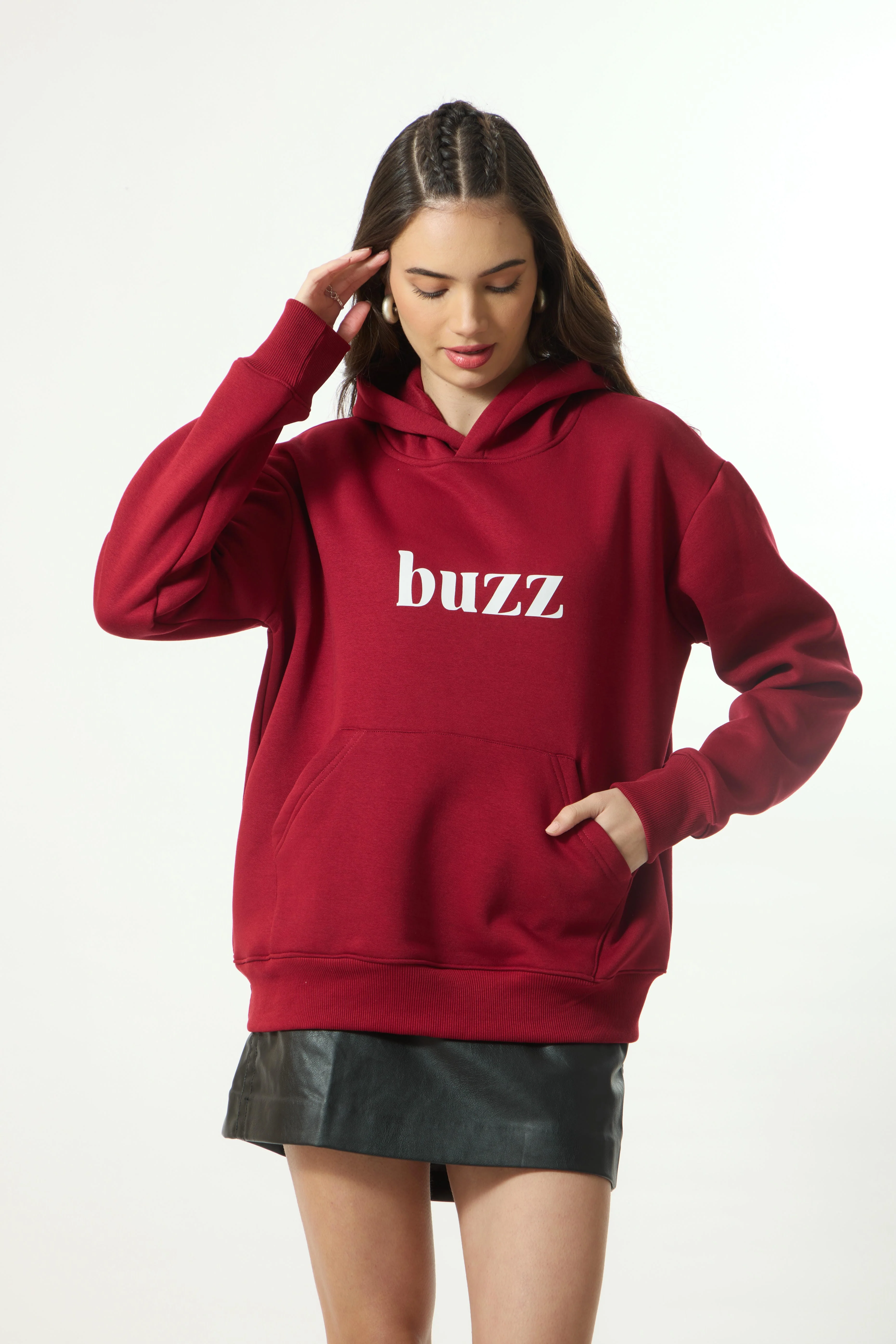 “YOU TALK TOO MUCH” Premium Oversized  Hoodie - Image 2